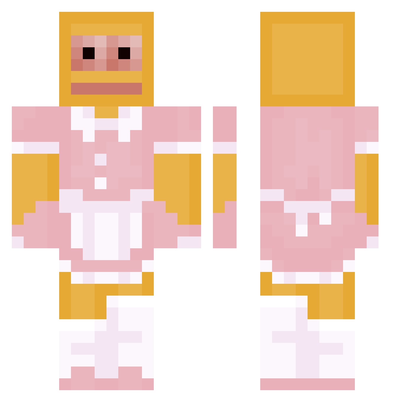 skibiditoilet717 Minecraft skin, front and back view
