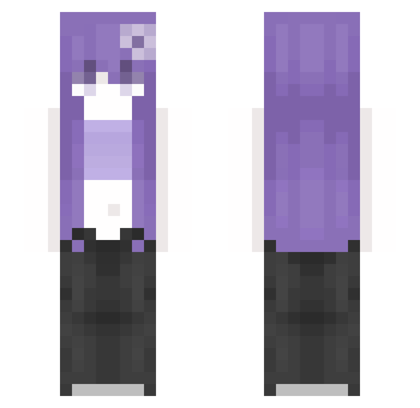 m4zzrd Minecraft skin, front and back view