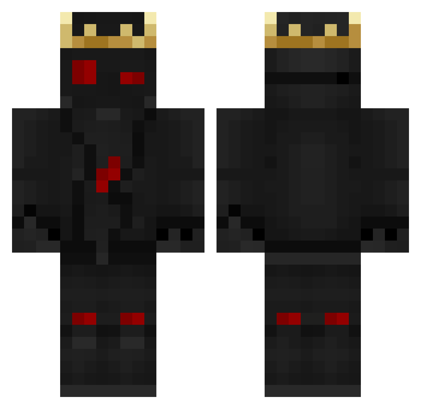 Spyrolight Minecraft skin, front and back view