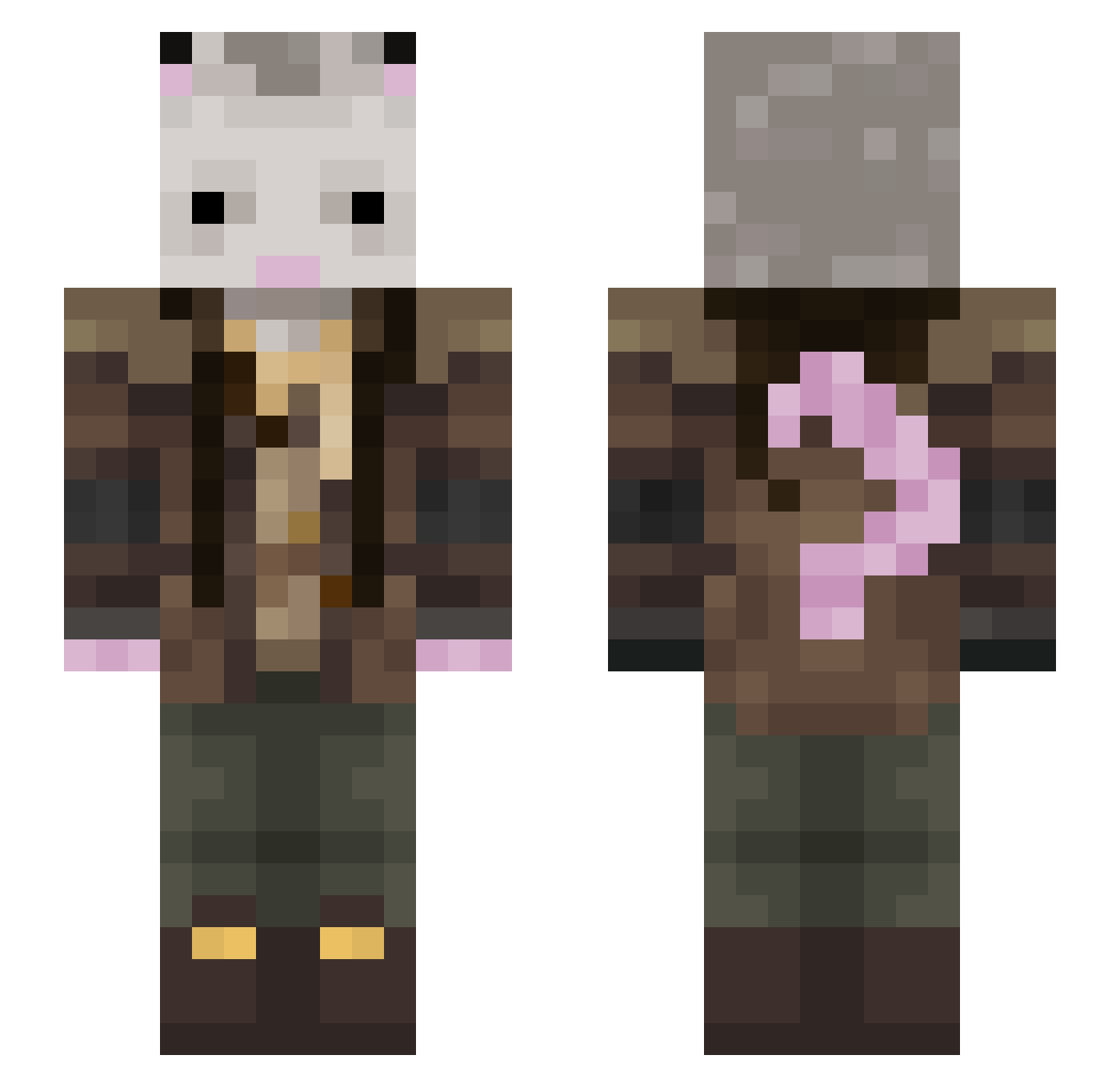 _t0ster_ Minecraft skin, front and back view