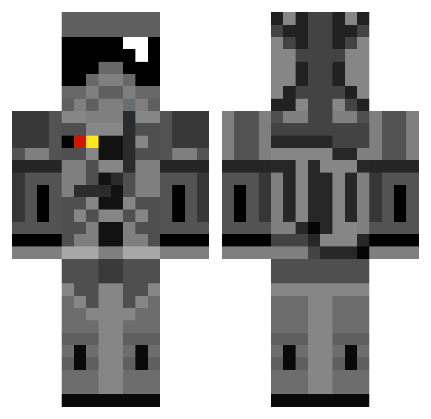 LabyrinthLG Minecraft skin, front and back view