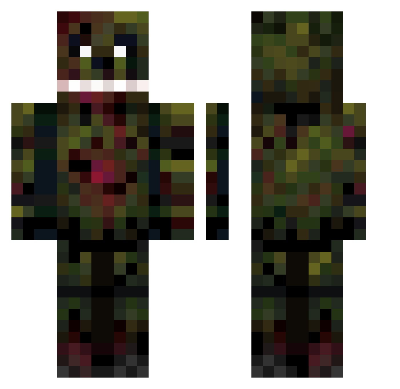 RandomCalebA Minecraft skin, front and back view