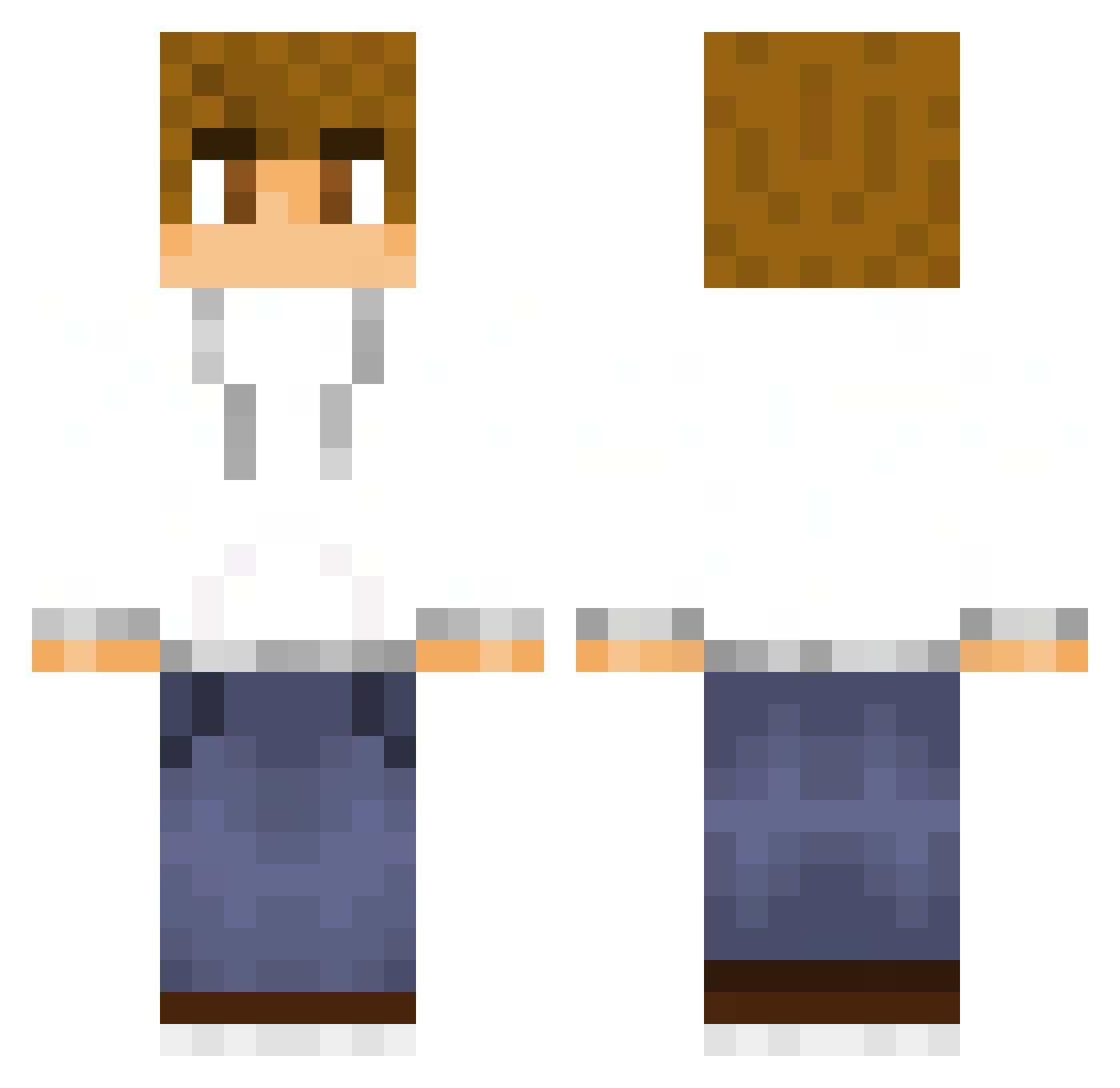 thankee Minecraft skin, front and back view