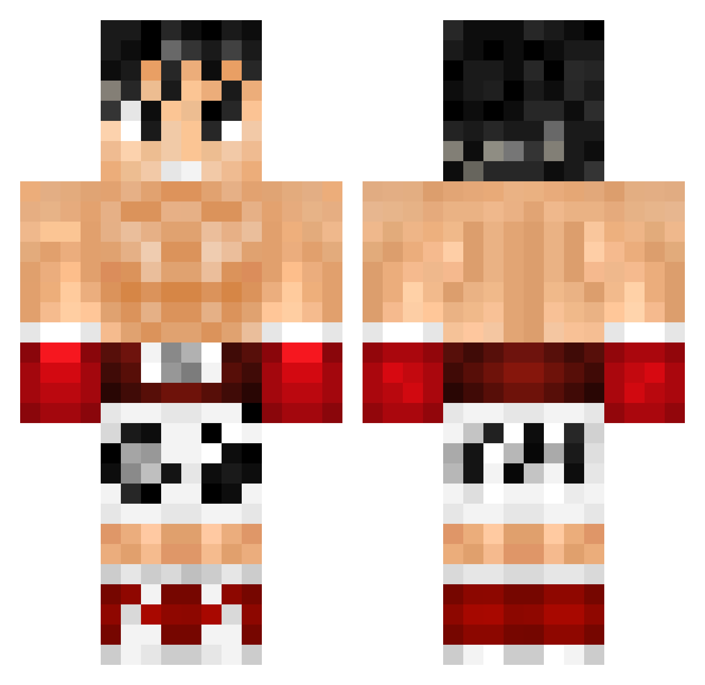 GrammyG42 Minecraft skin, front and back view