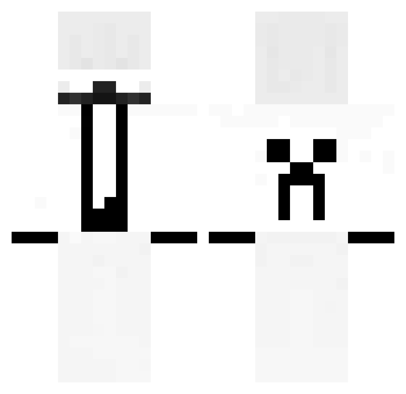 PlayerNayer Minecraft skin, front and back view