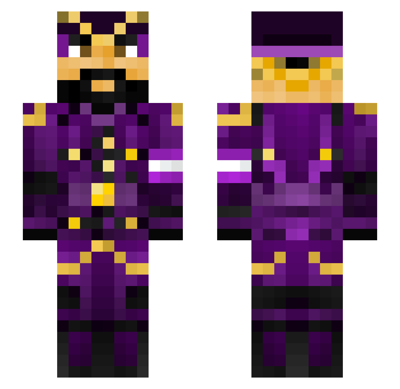 xGaston_ARG Minecraft skin, front and back view