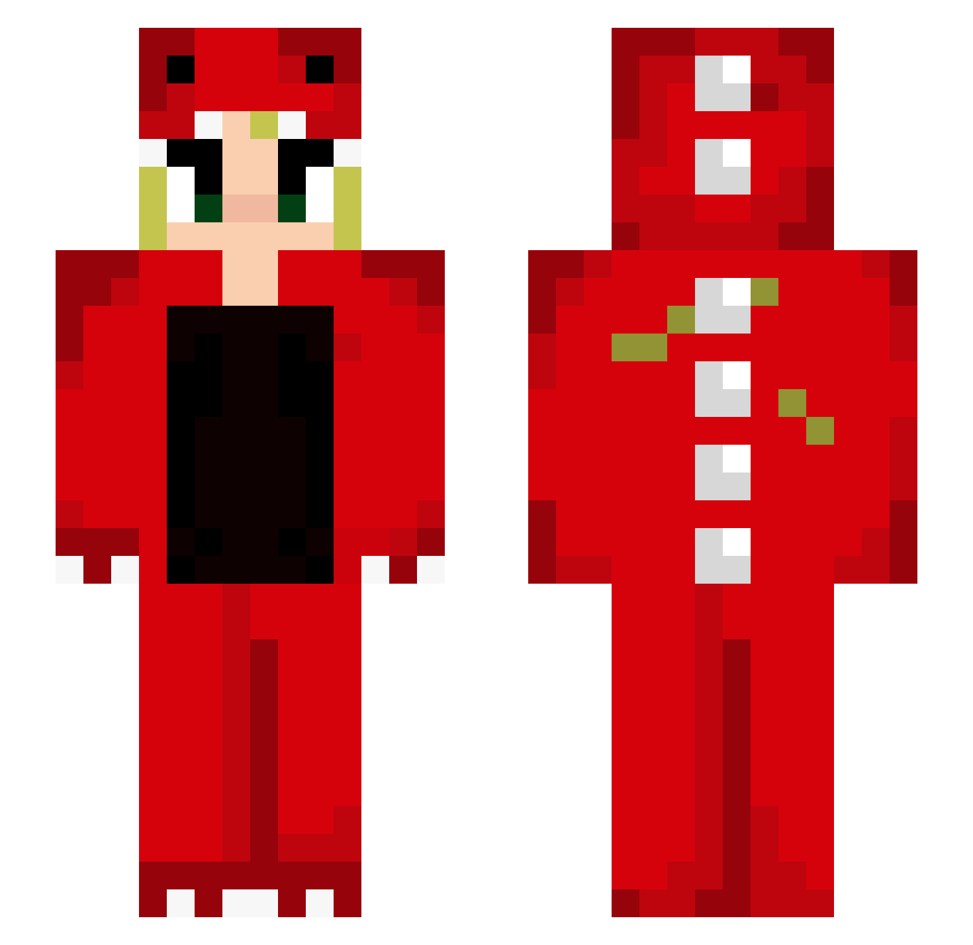 poosieater69 Minecraft skin, front and back view