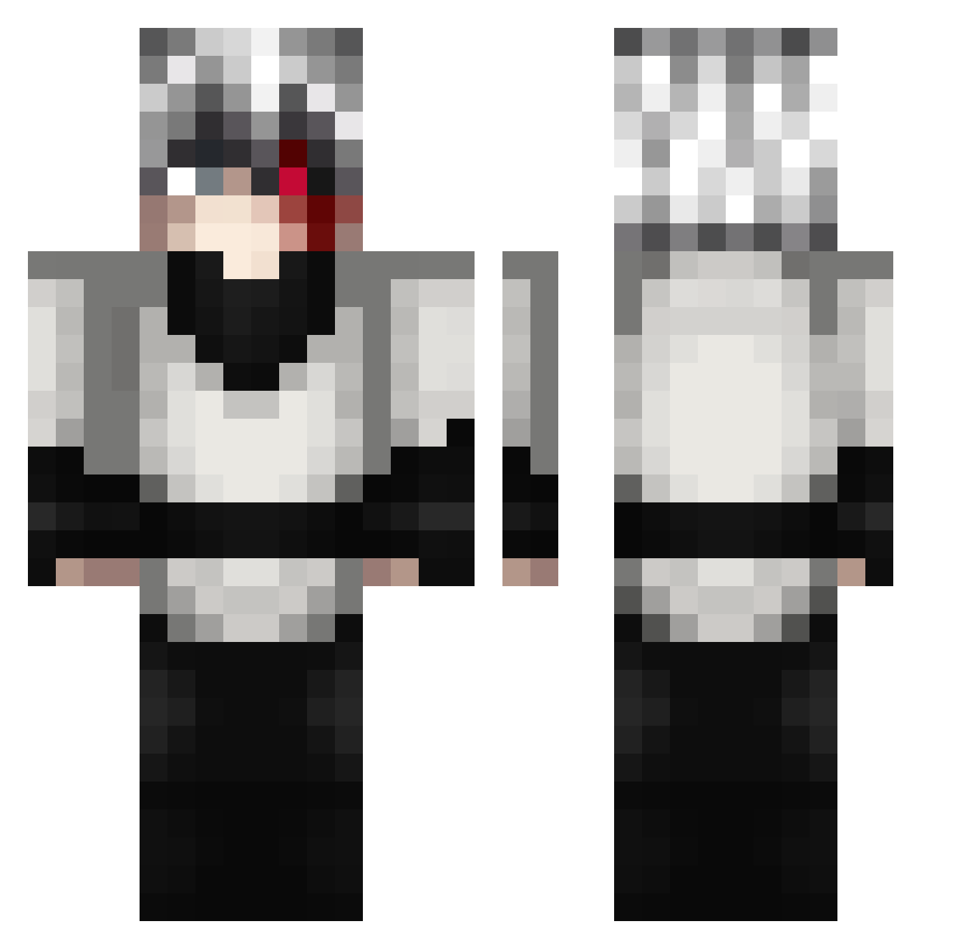 SoBock Minecraft skin, front and back view