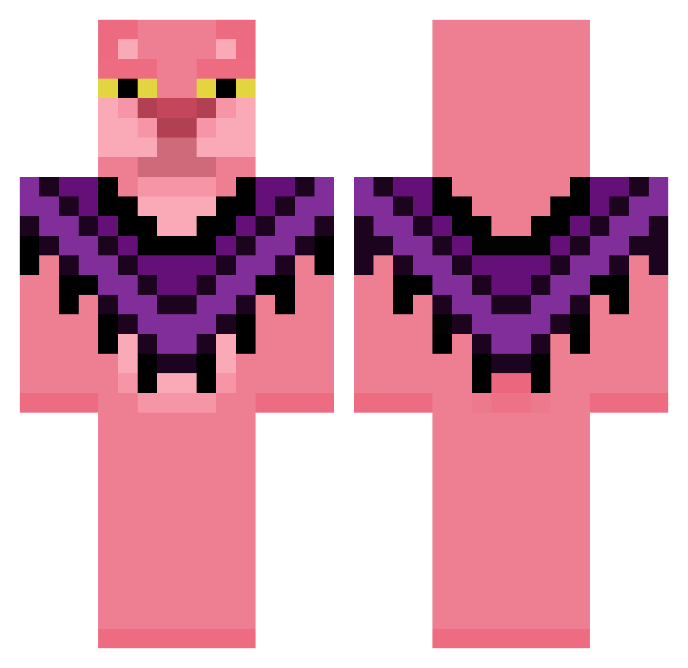 Oceanside Minecraft skin, front and back view