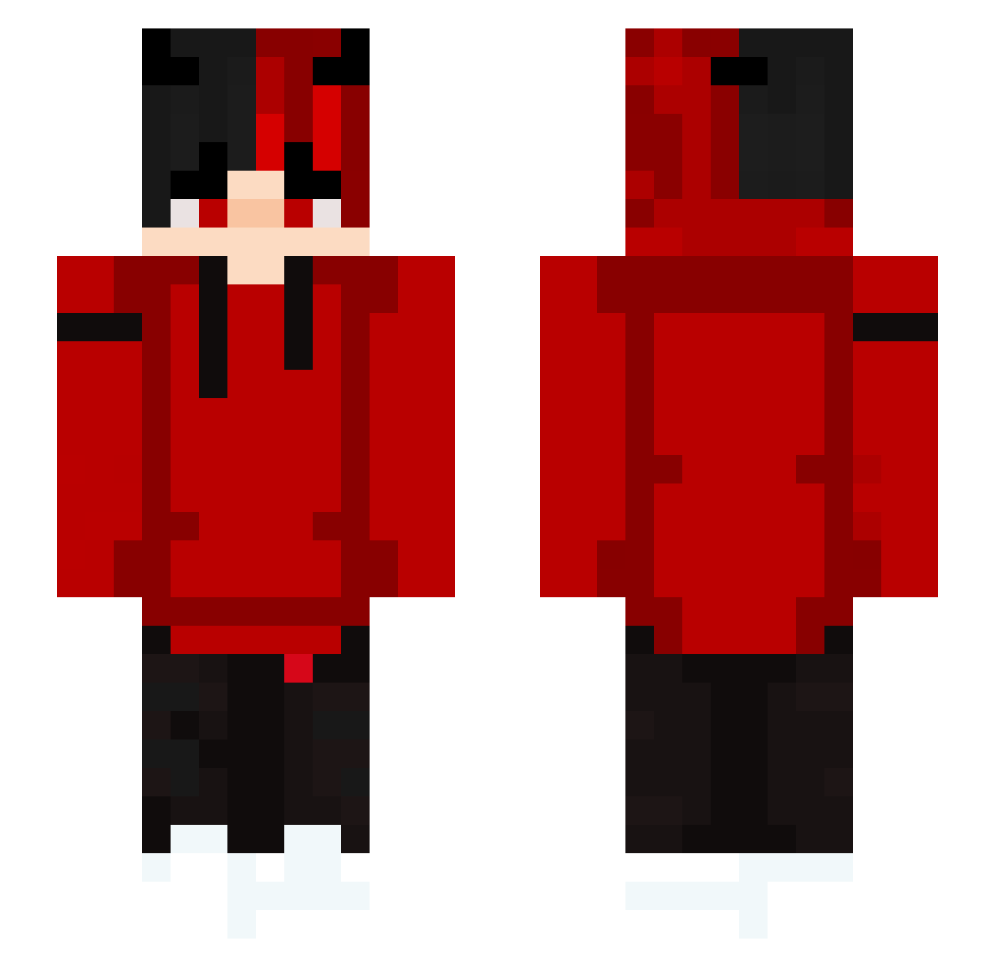 UnderStride Minecraft skin, front and back view