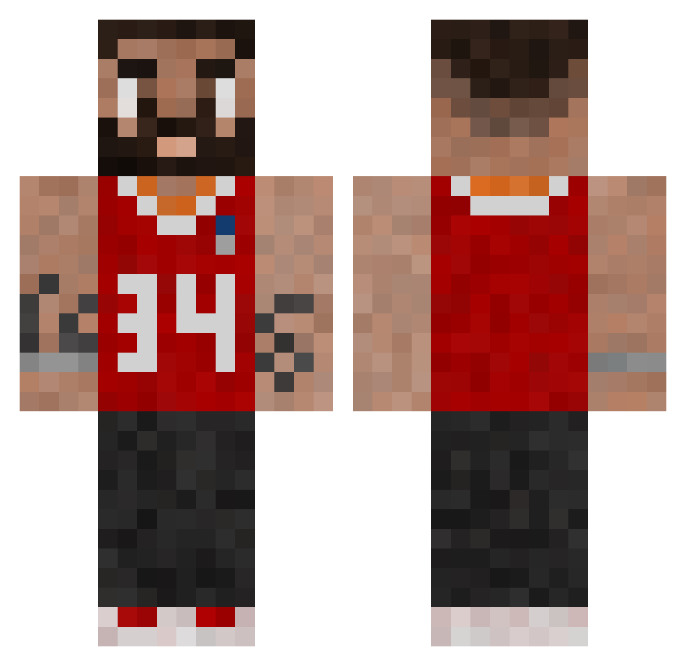 ErDavid04 Minecraft skin, front and back view