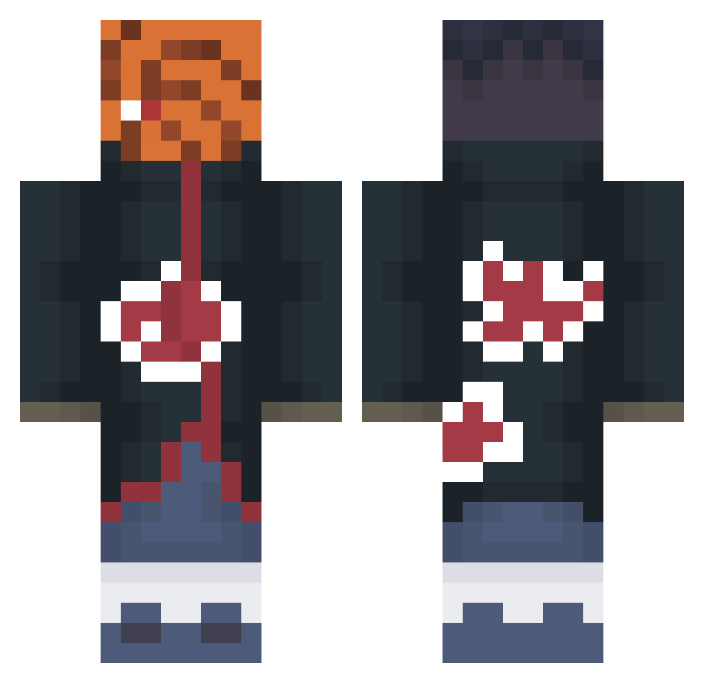 xoxolarsi Minecraft skin, front and back view