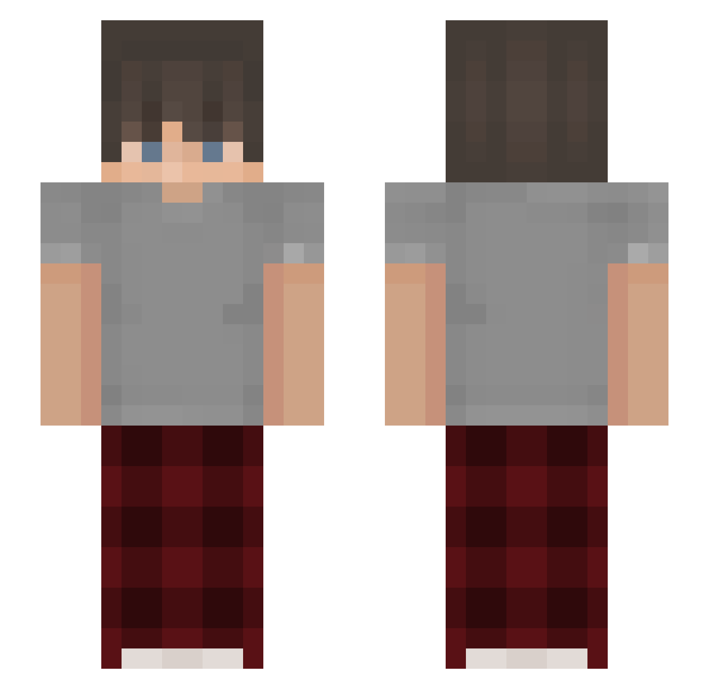 Tyler1667 Minecraft skin, front and back view