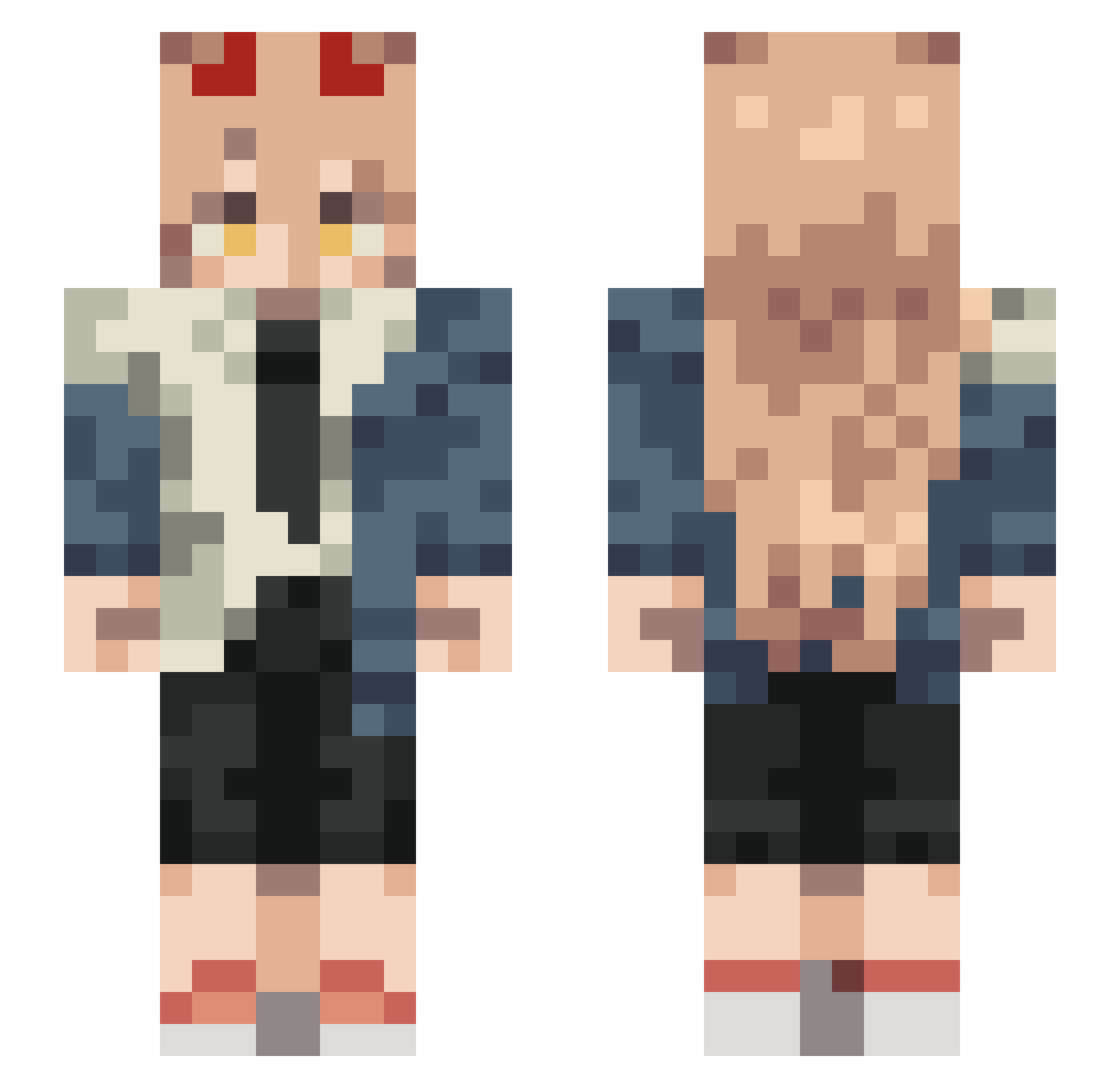 CanadianMilk Minecraft skin, front and back view