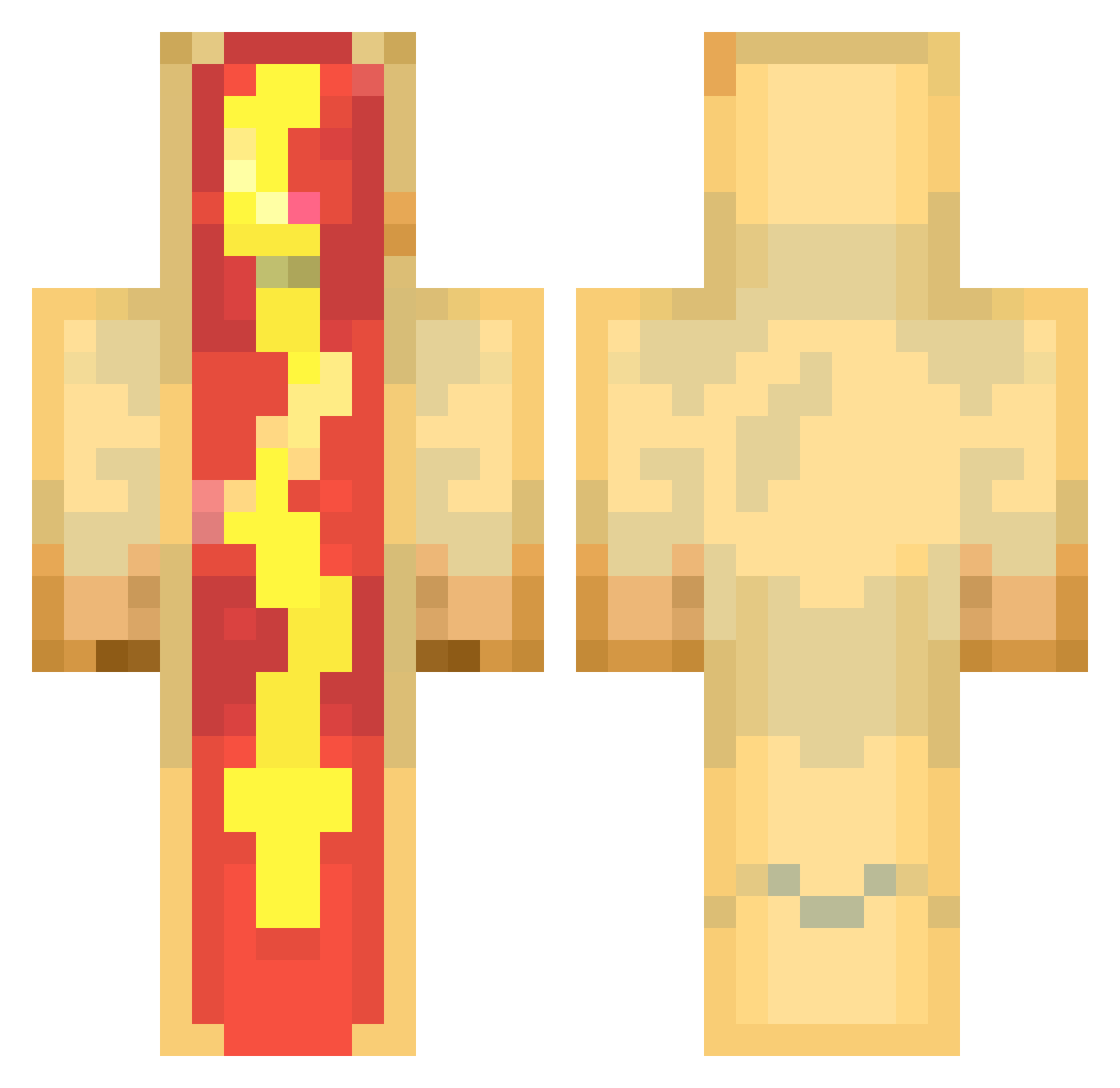 Bergmann8 Minecraft skin, front and back view