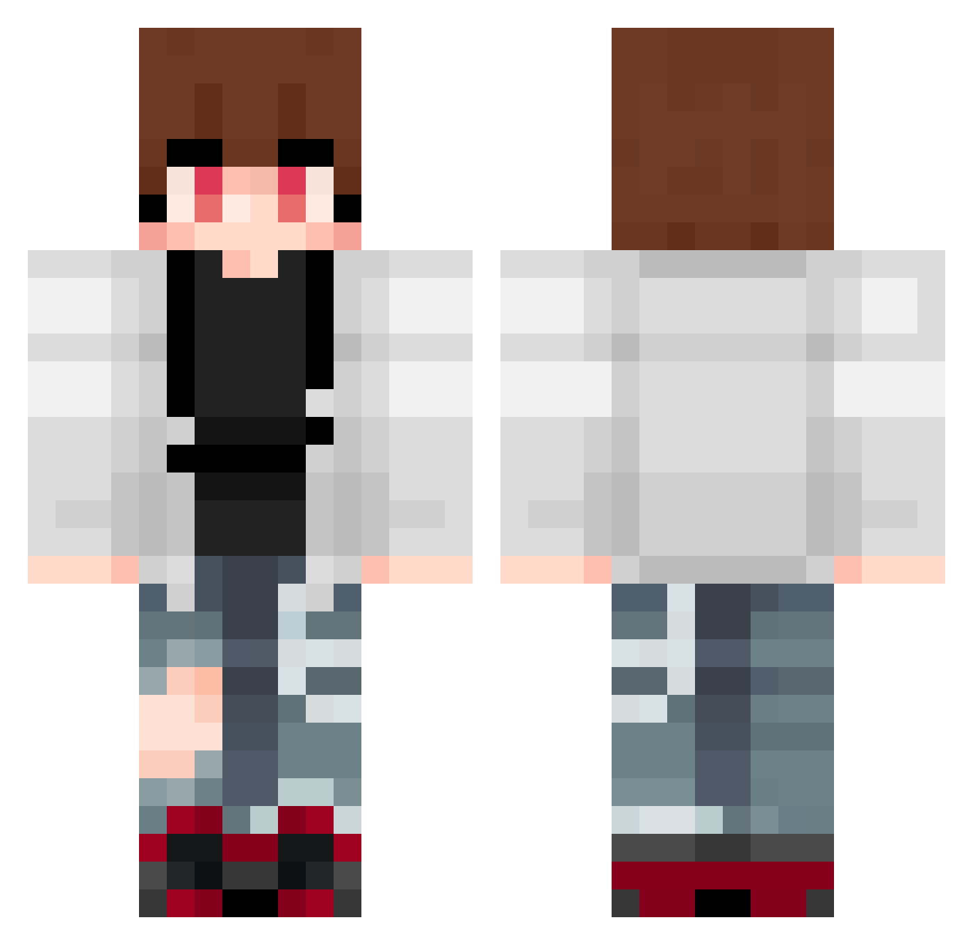 suyooi Minecraft skin, front and back view