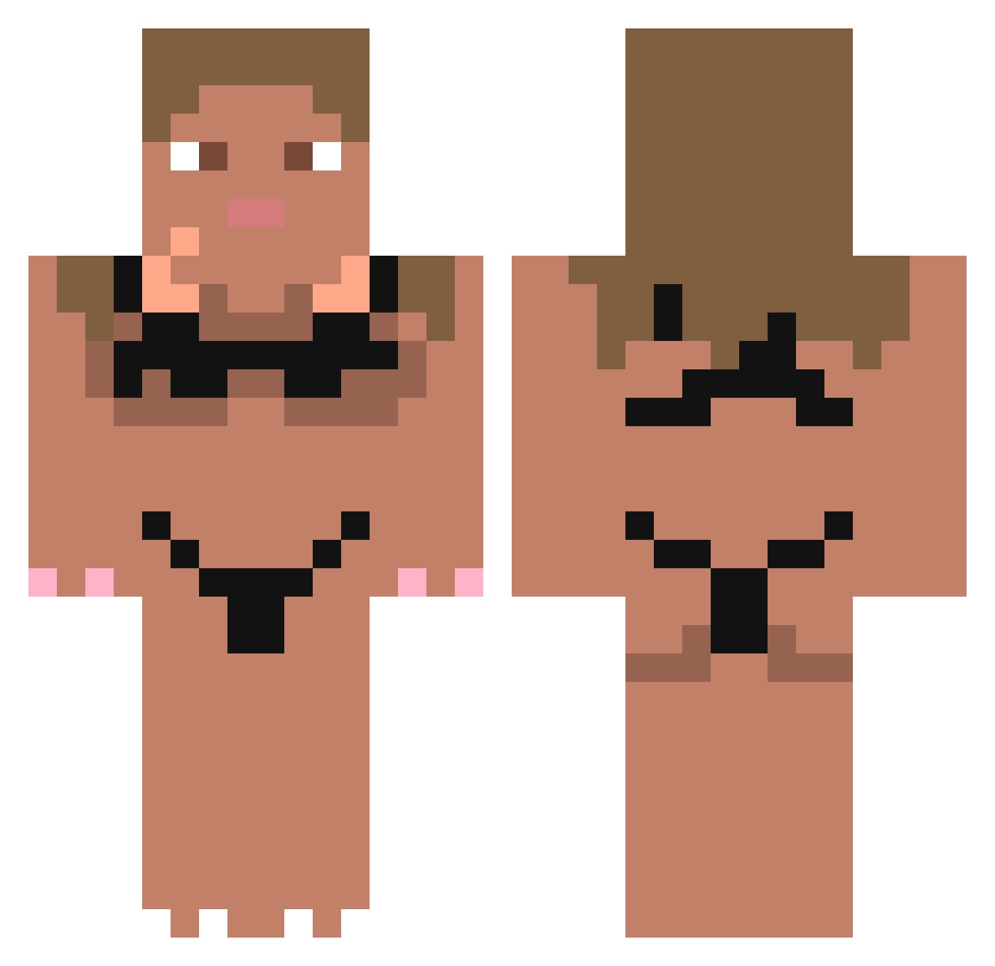 Proplayer5266 Minecraft skin, front and back view