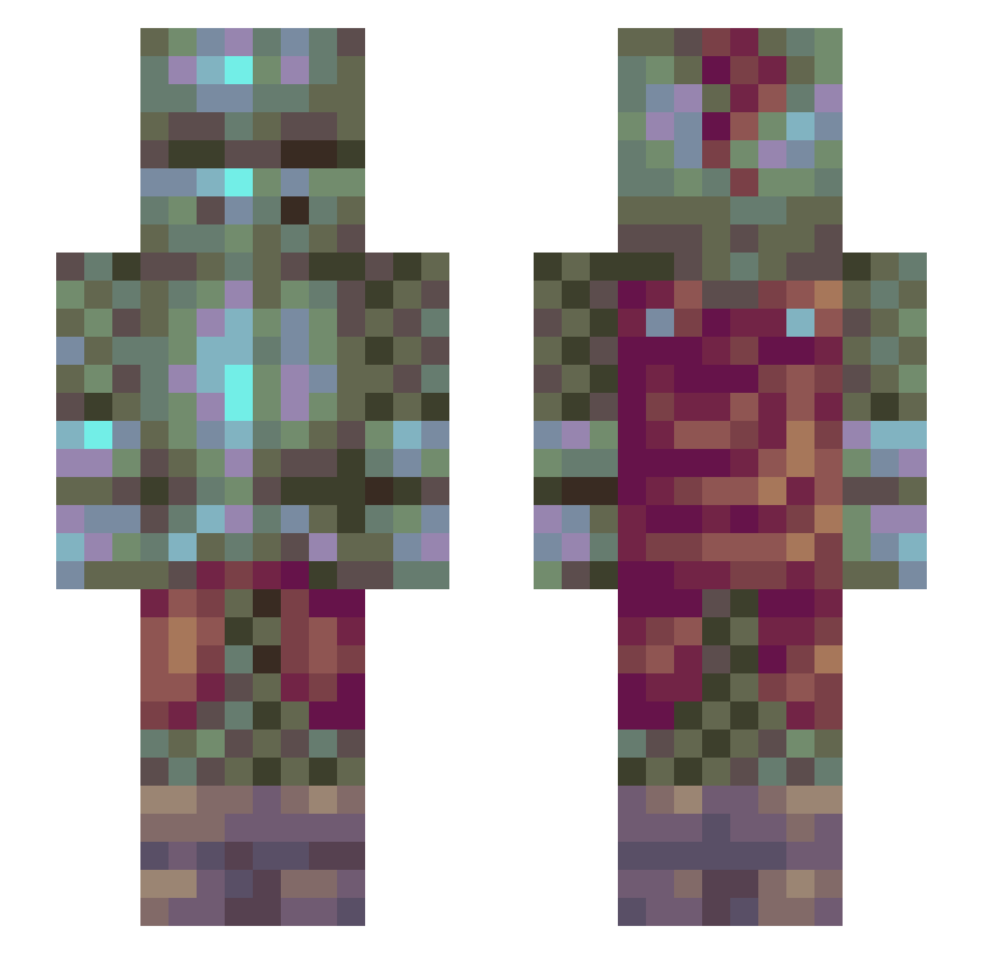 augustdayzz Minecraft skin, front and back view