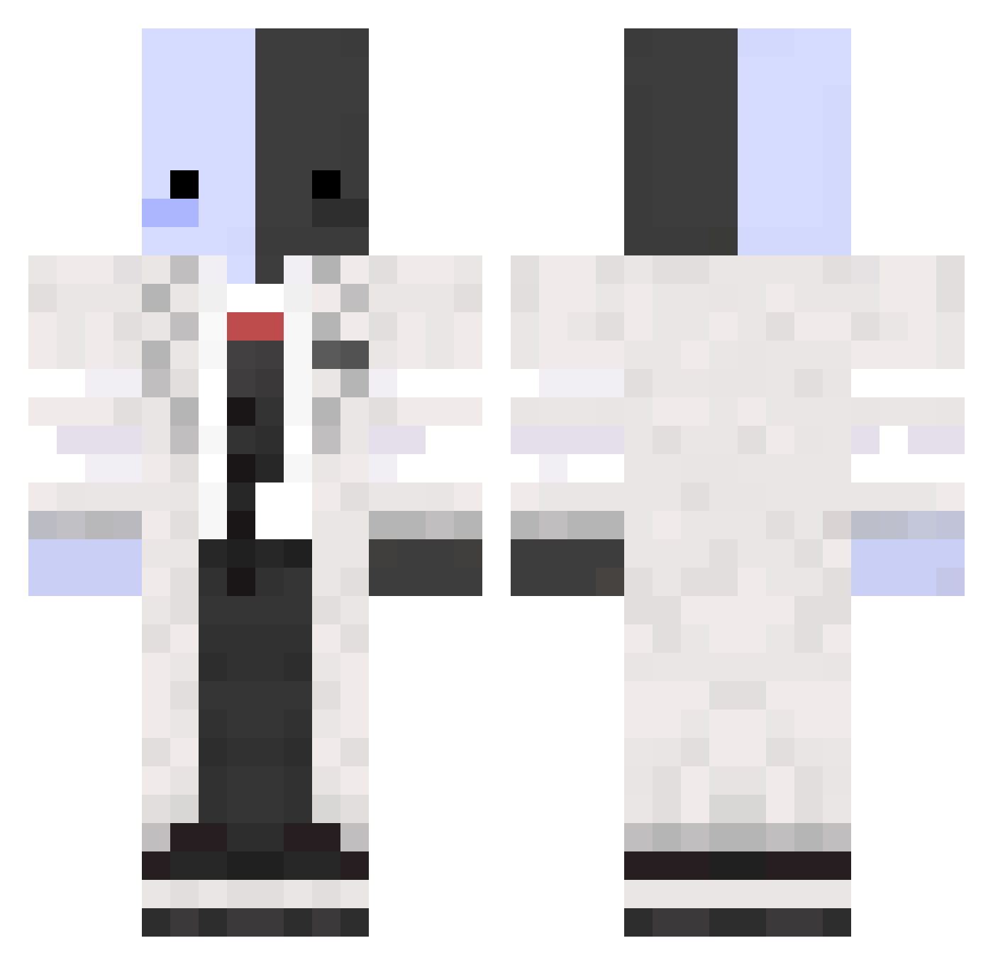 Hazai_ Minecraft skin, front and back view
