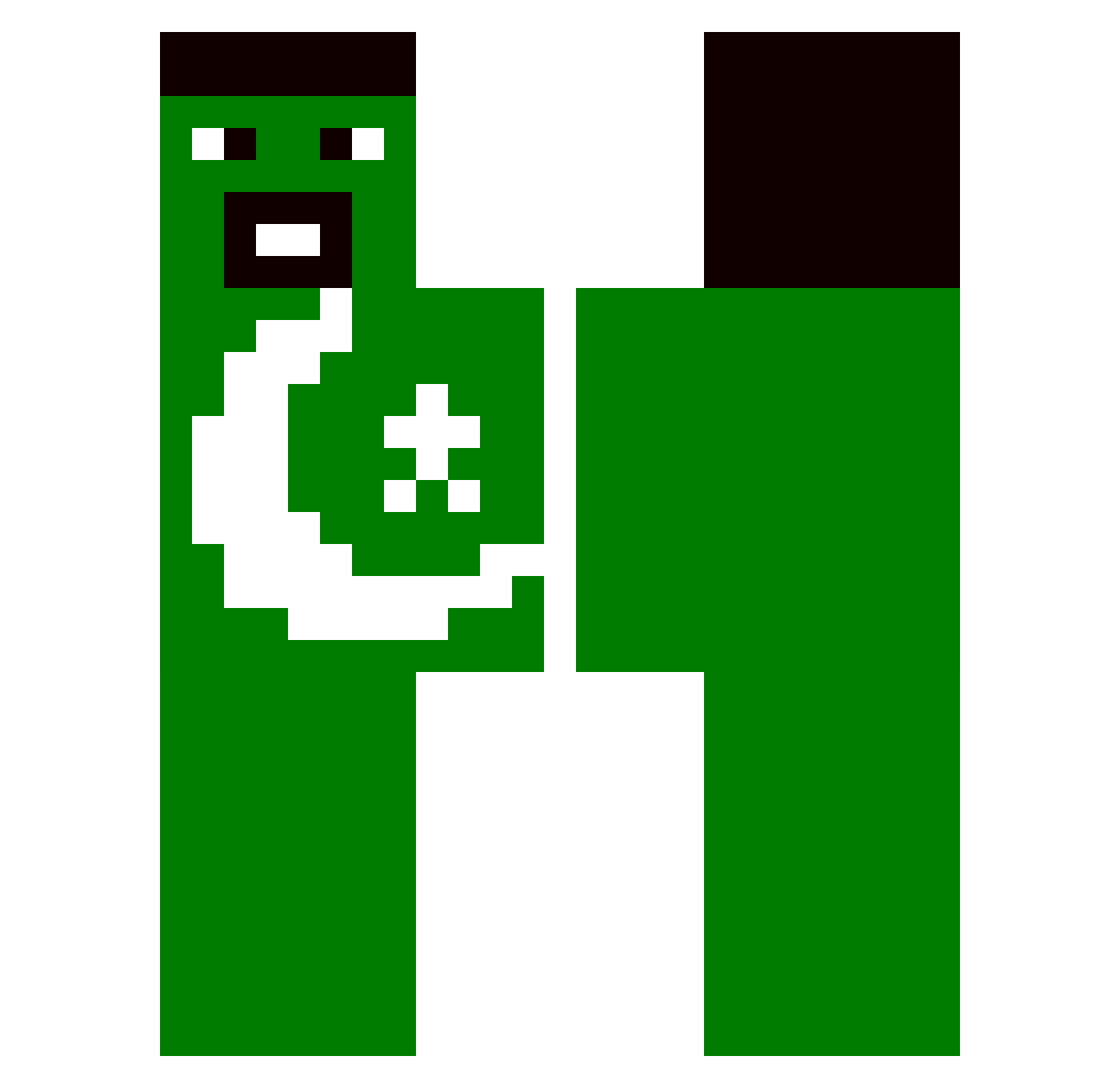 Cow221 Minecraft skin, front and back view