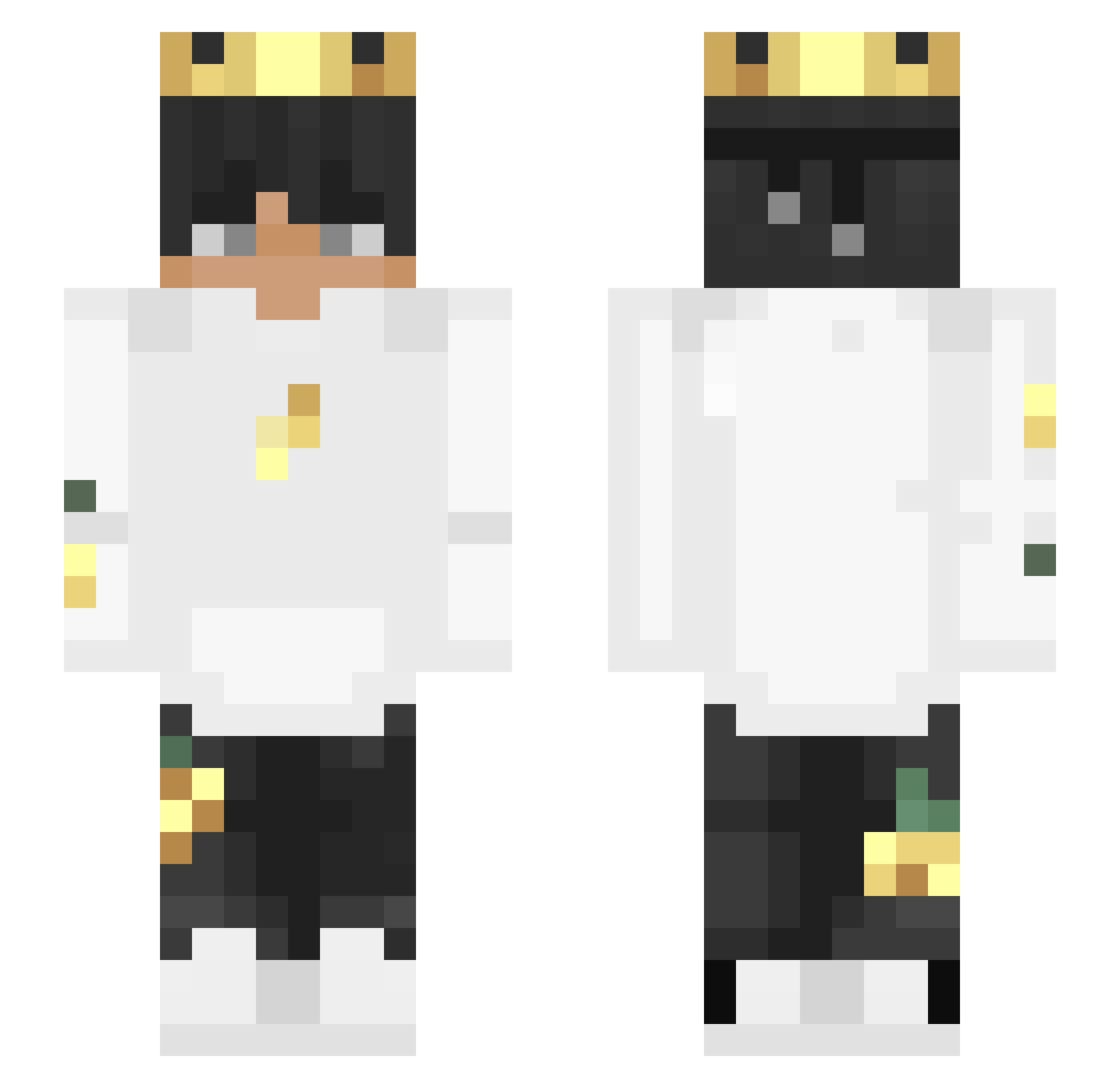 ks4w3ry Minecraft skin, front and back view