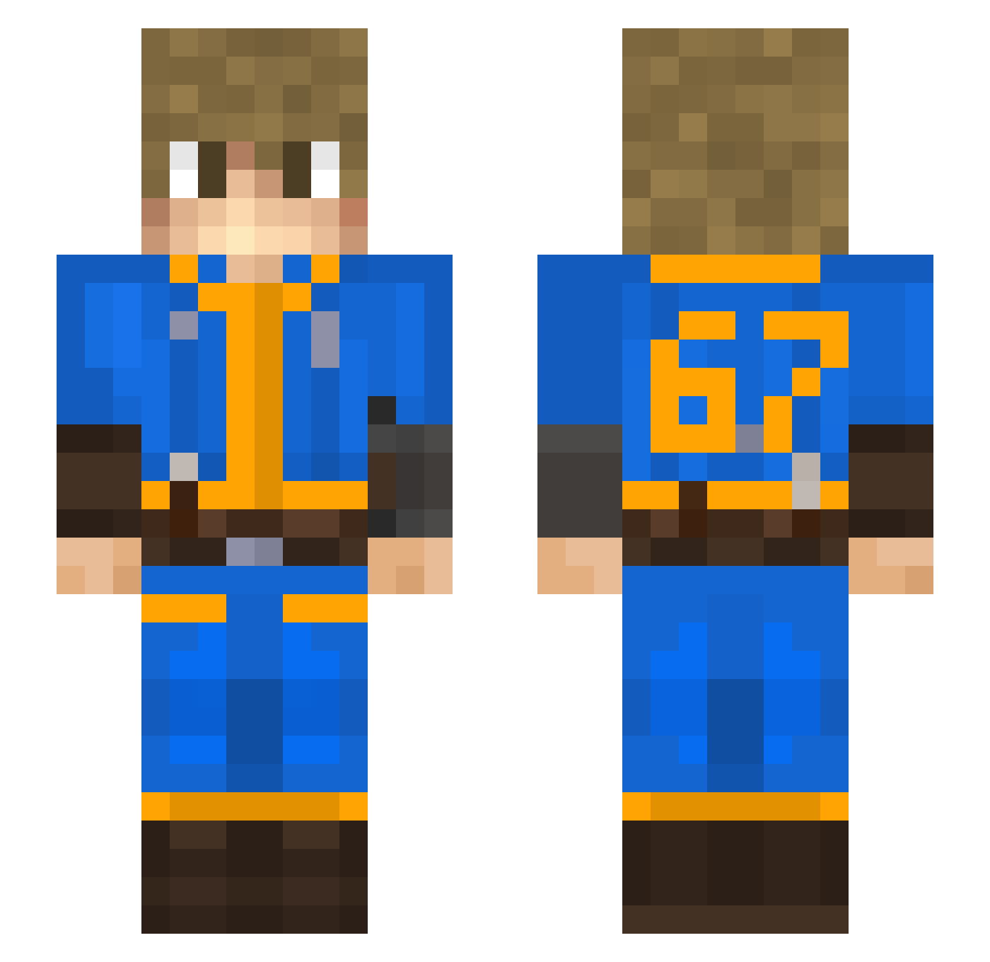 Konsti787_ Minecraft skin, front and back view