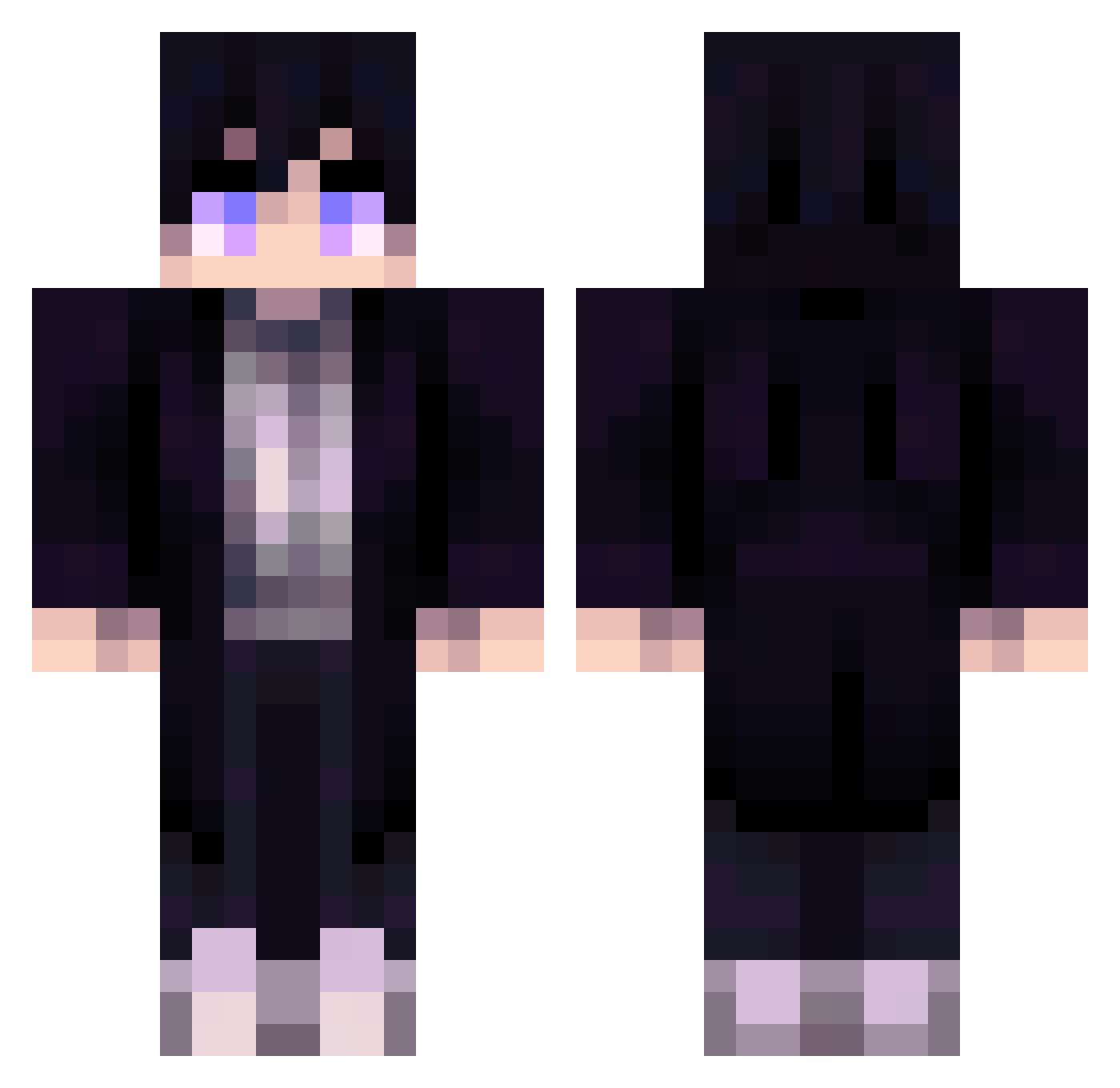 IItsIce Minecraft skin, front and back view