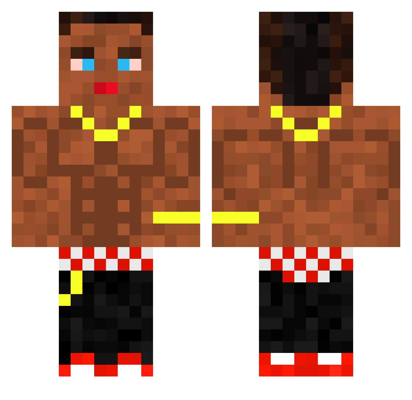 ToXicoMan7 Minecraft skin, front and back view