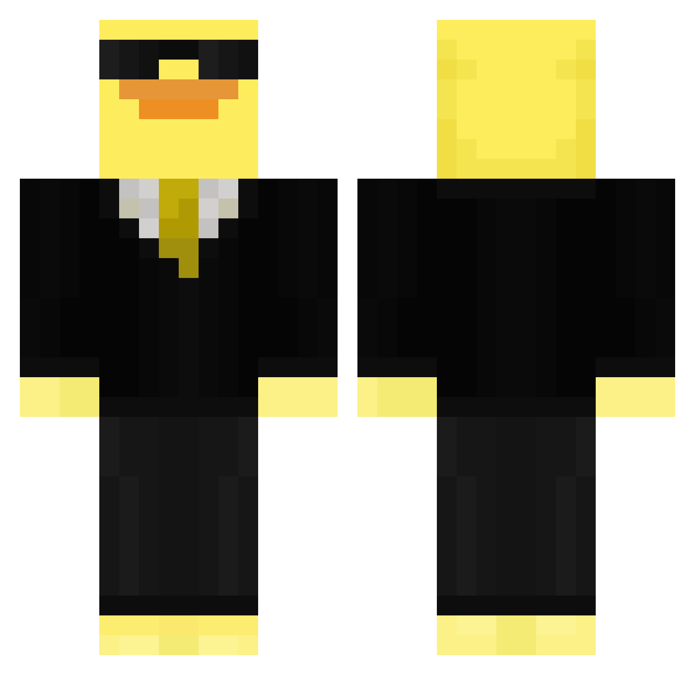 Sstripess Minecraft skin, front and back view