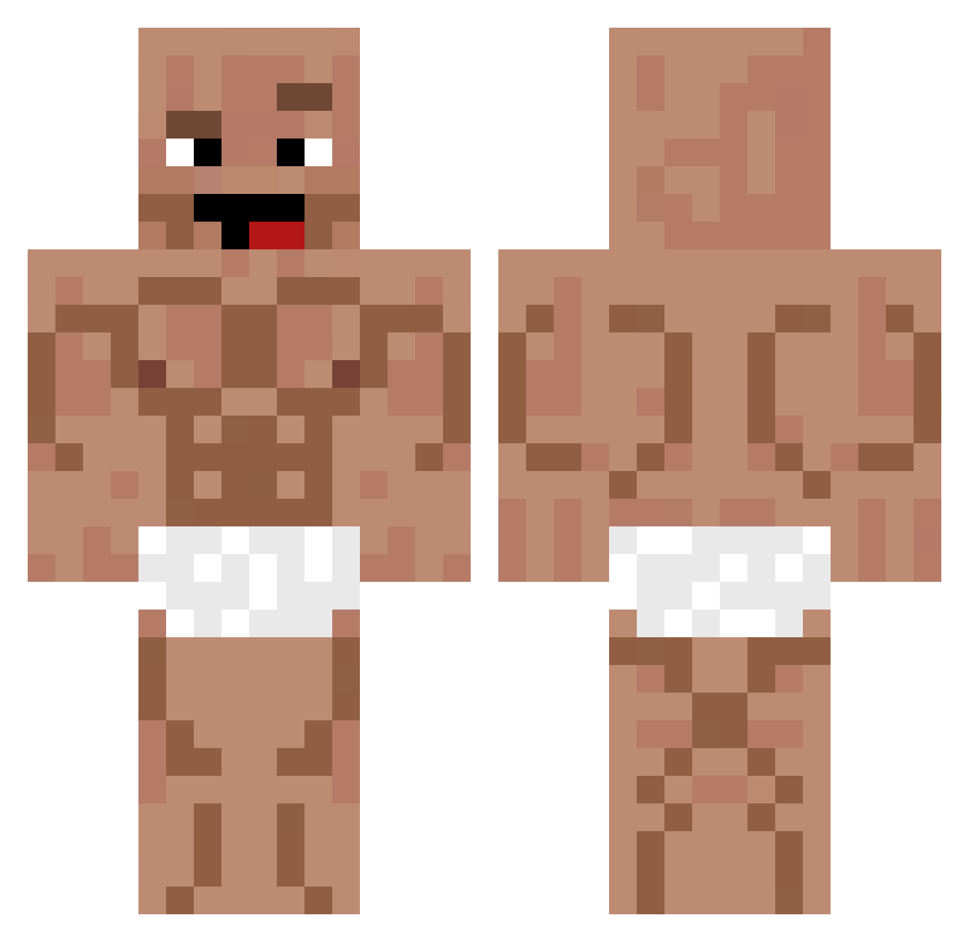 QUHALDER Minecraft skin, front and back view