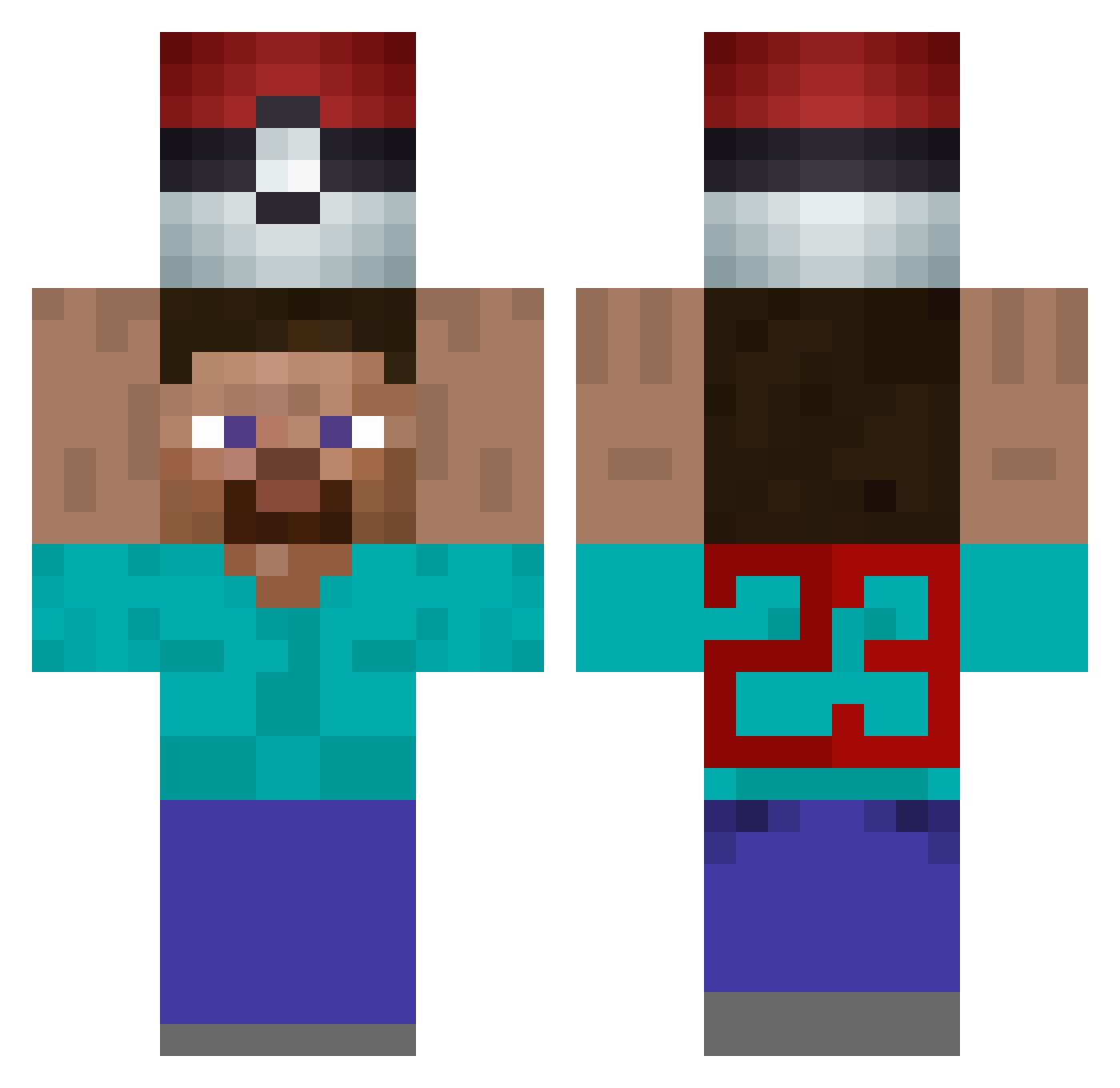 ghjju Minecraft skin, front and back view
