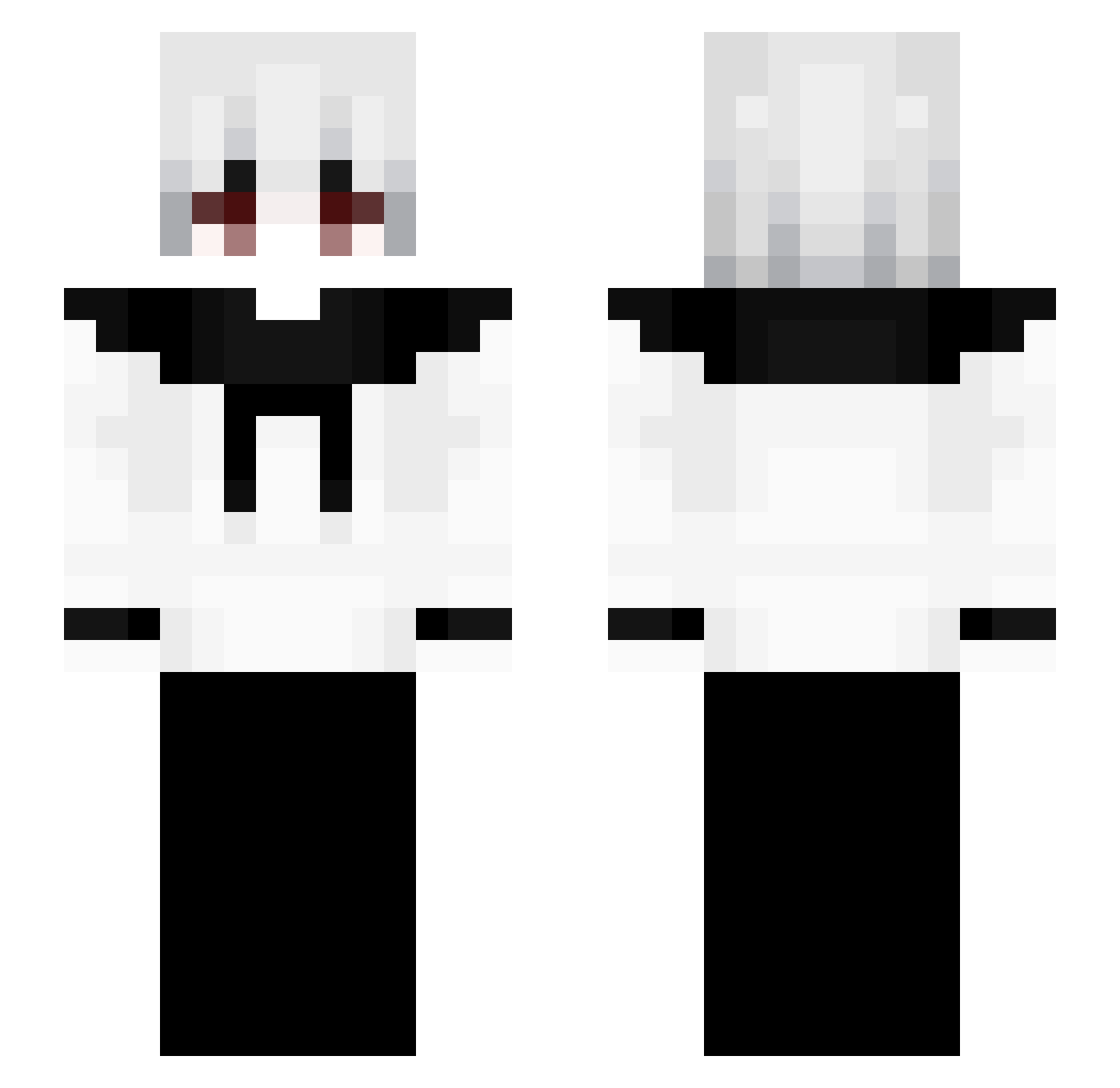 kvwy Minecraft skin, front and back view