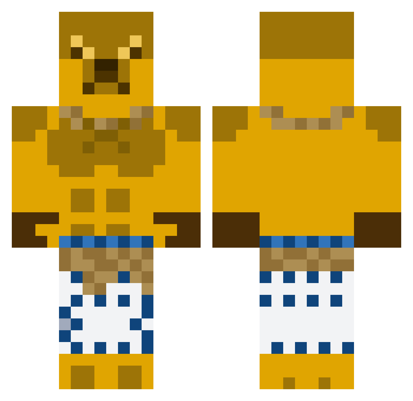 okkkkkkkkkkkk Minecraft skin, front and back view