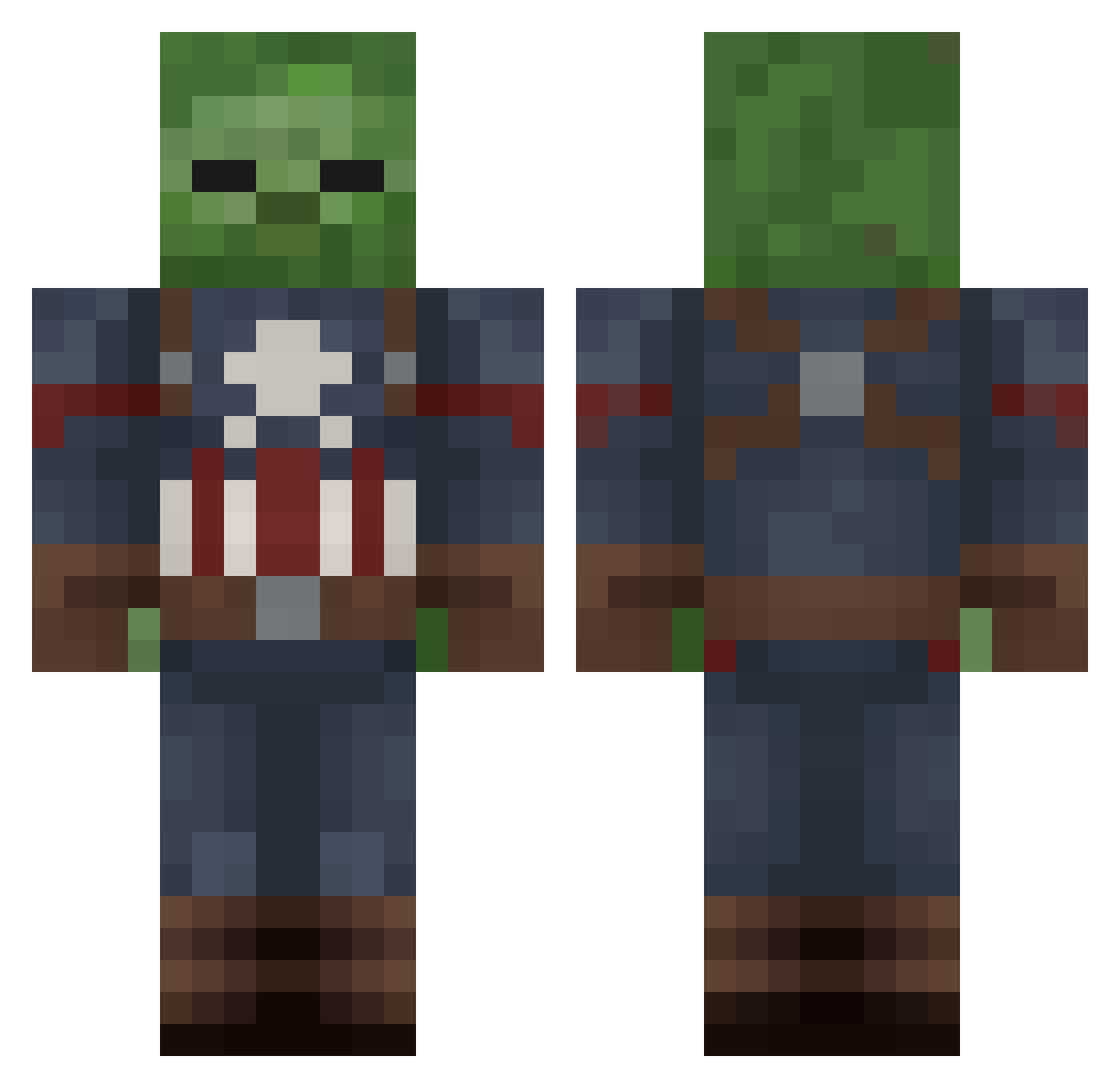 senaah Minecraft skin, front and back view