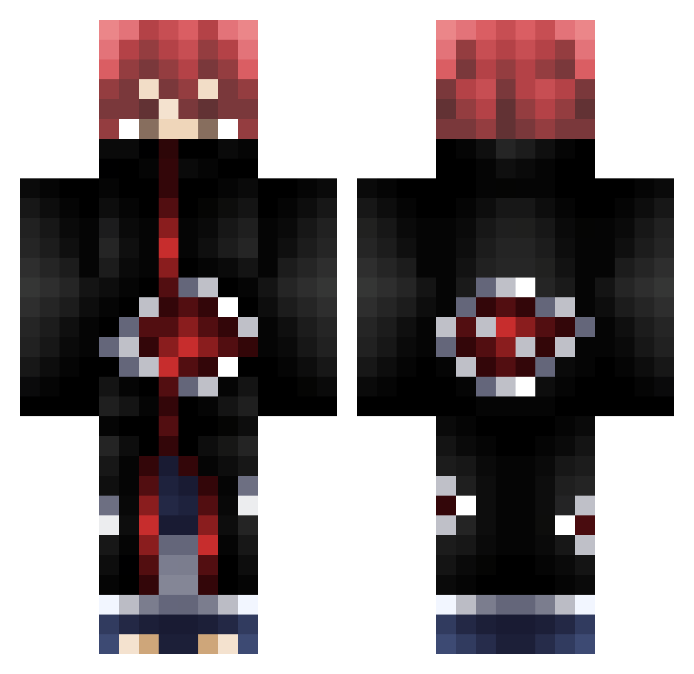 Rubhio Minecraft skin, front and back view