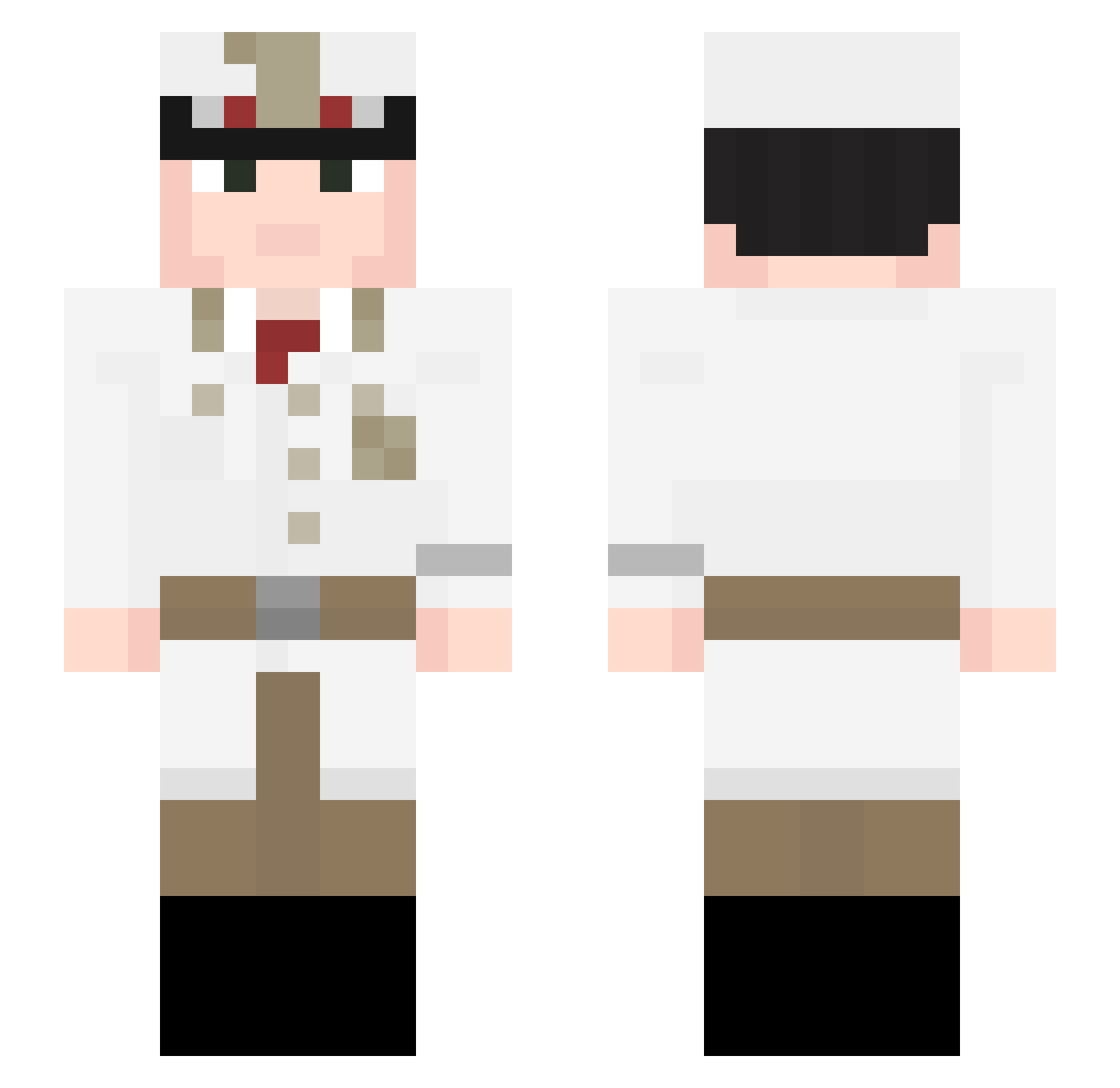 Vanius Minecraft skin, front and back view