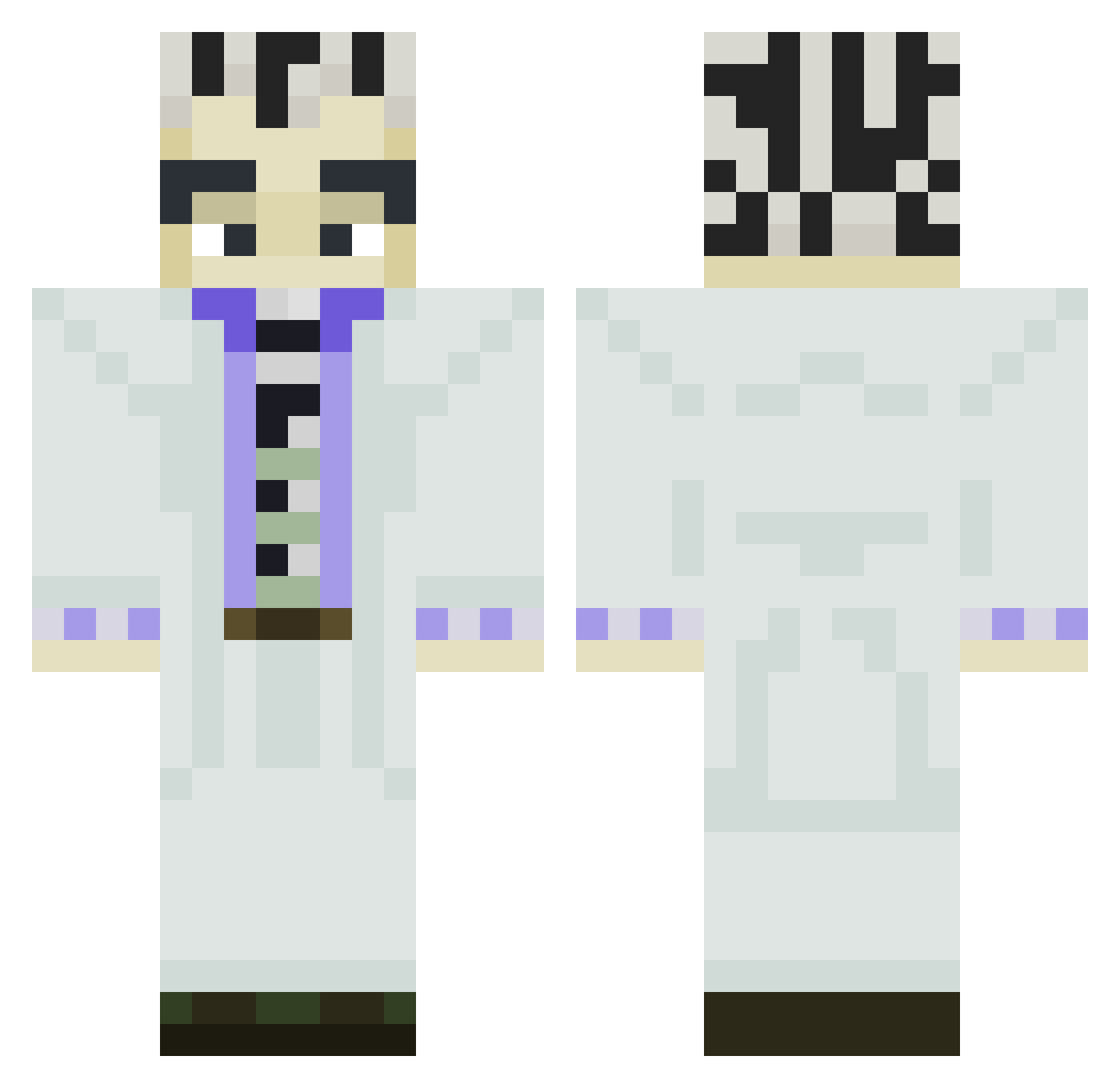 OreoCatt Minecraft skin, front and back view