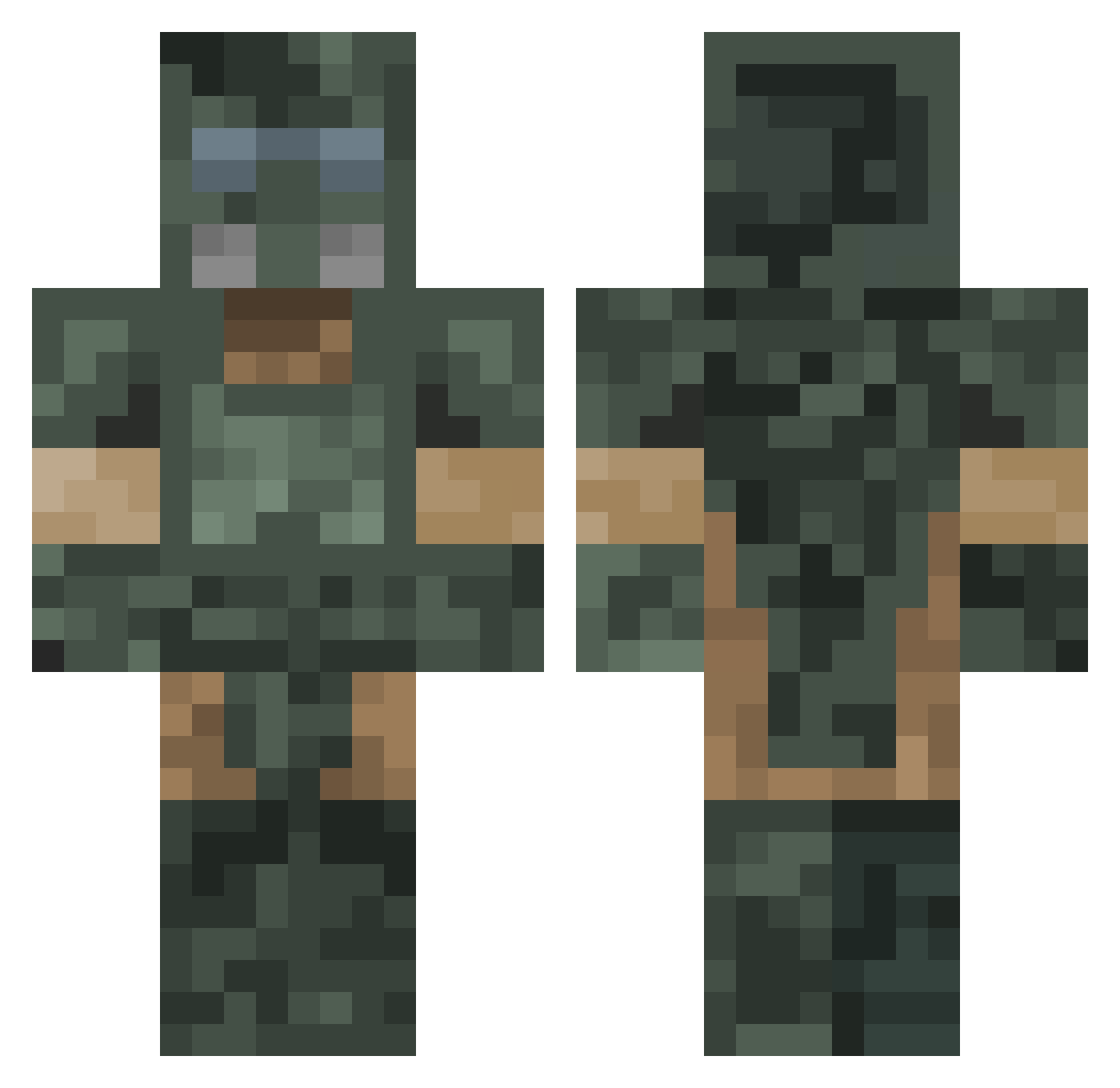 mechagodzilla221 Minecraft skin, front and back view