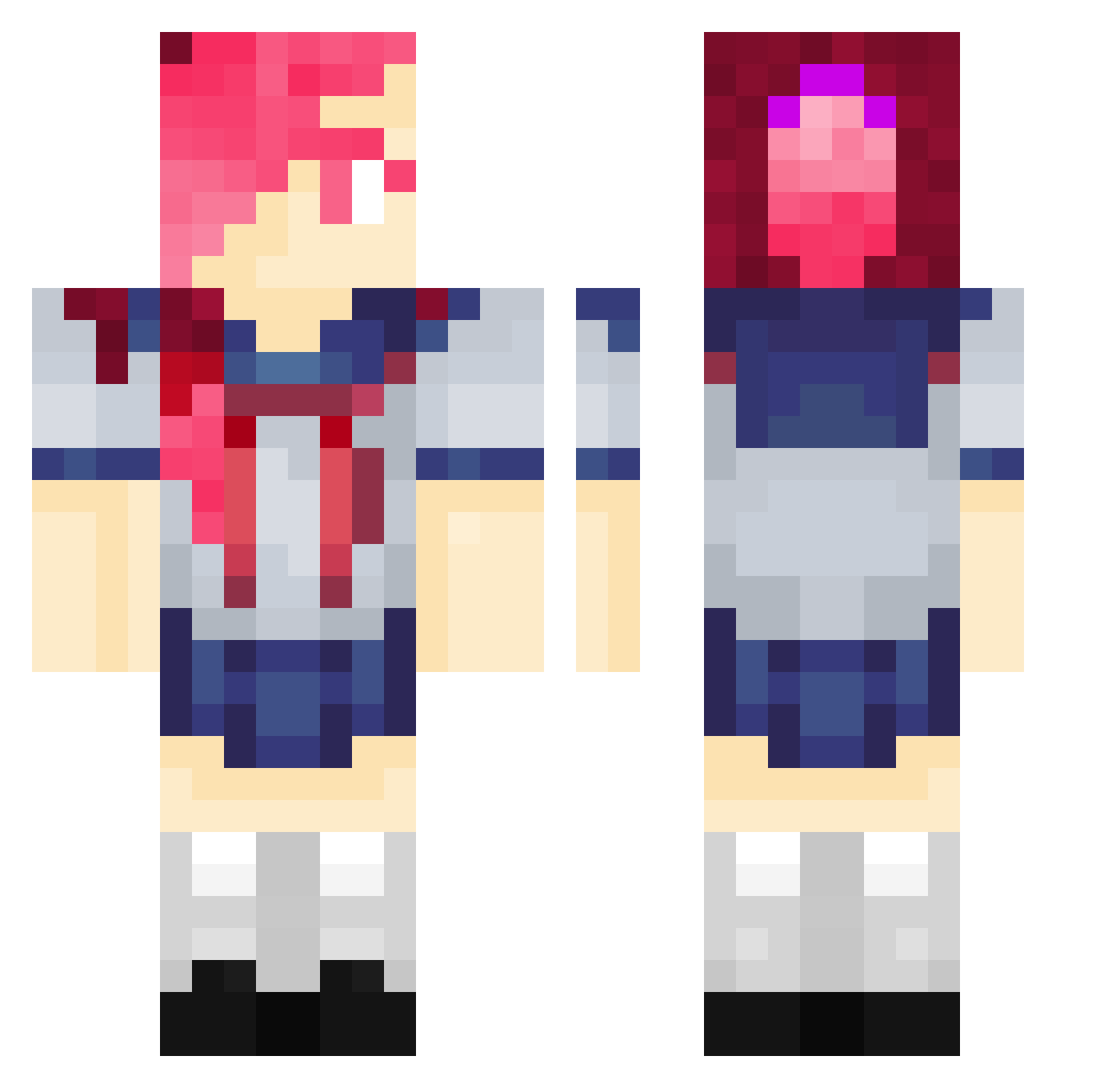 SpacemanSedore Minecraft skin, front and back view