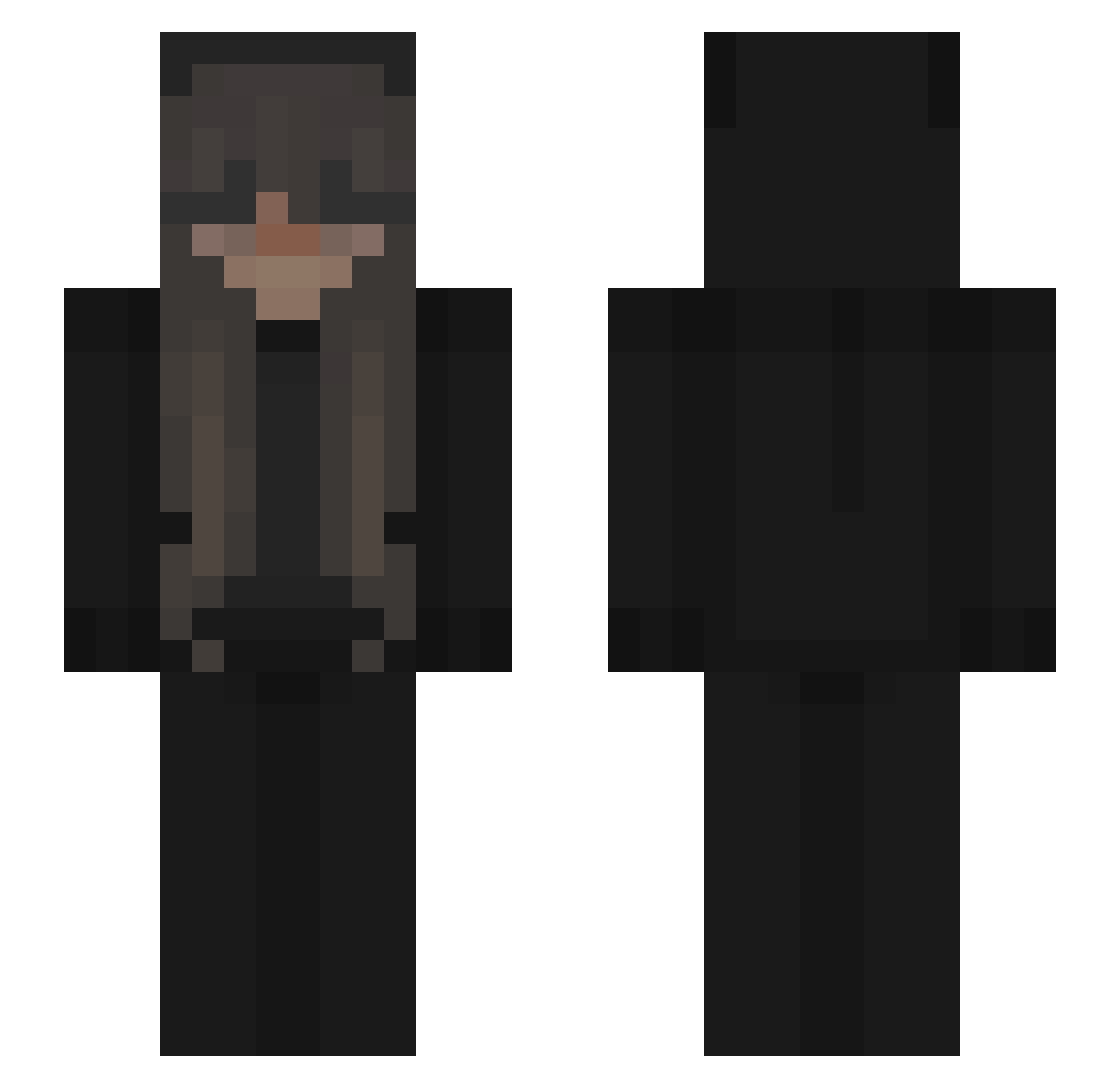 Za1uzja Minecraft skin, front and back view