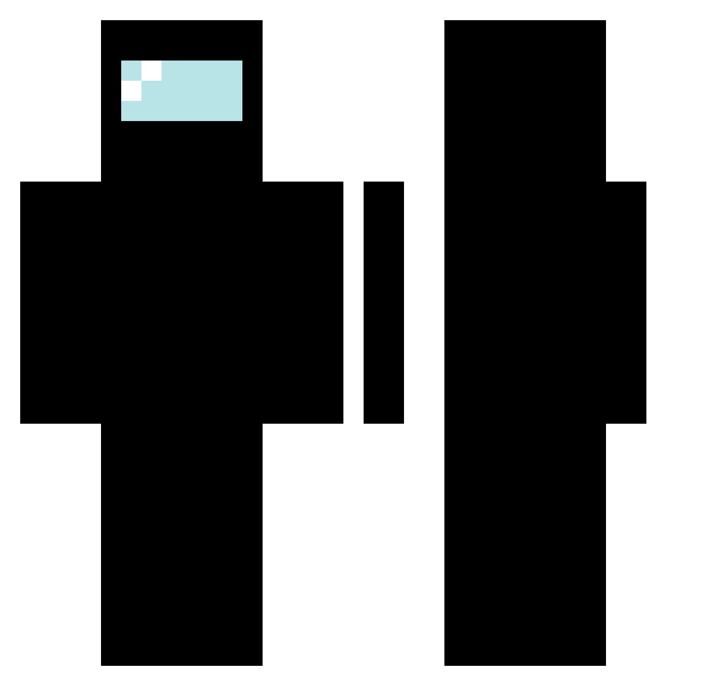 YmtCrispy Minecraft skin, front and back view