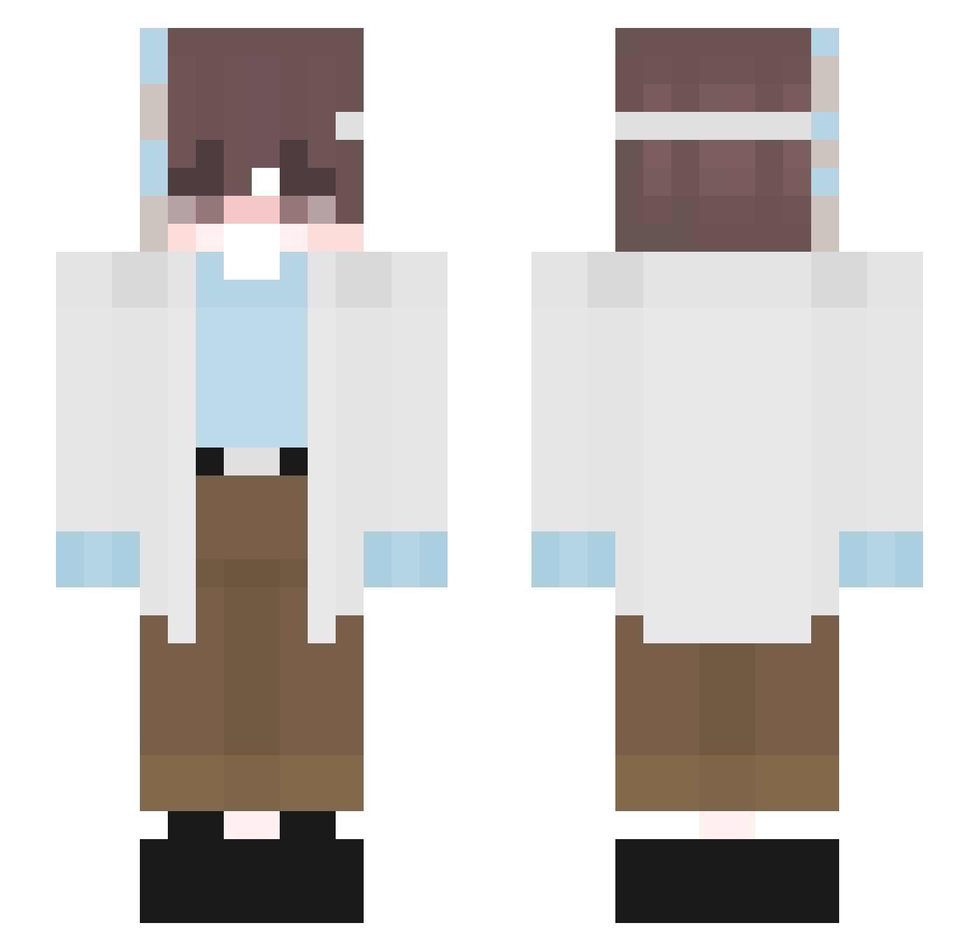 Tor_n Minecraft skin, front and back view