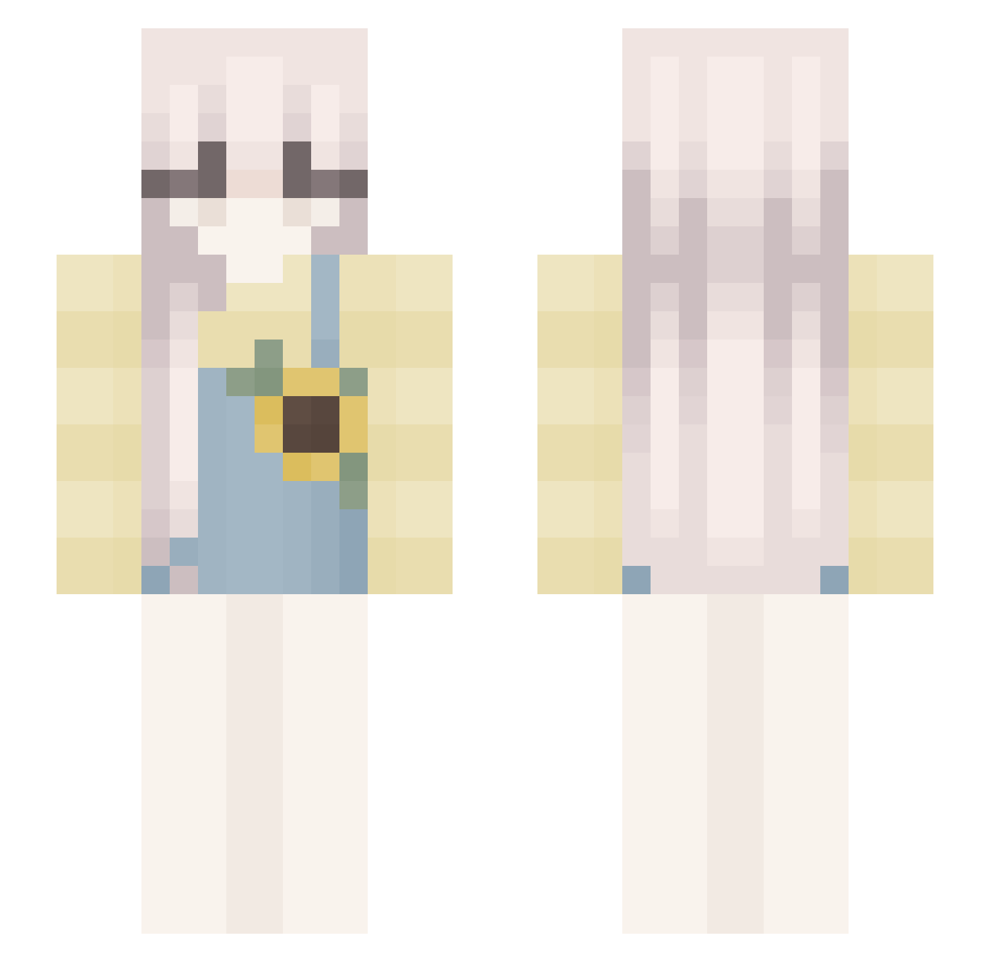 HondaCivic1800 Minecraft skin, front and back view