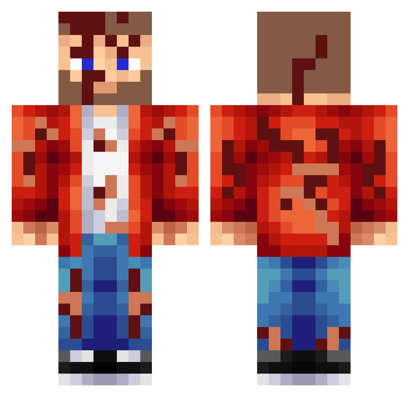 rends Minecraft skin, front and back view
