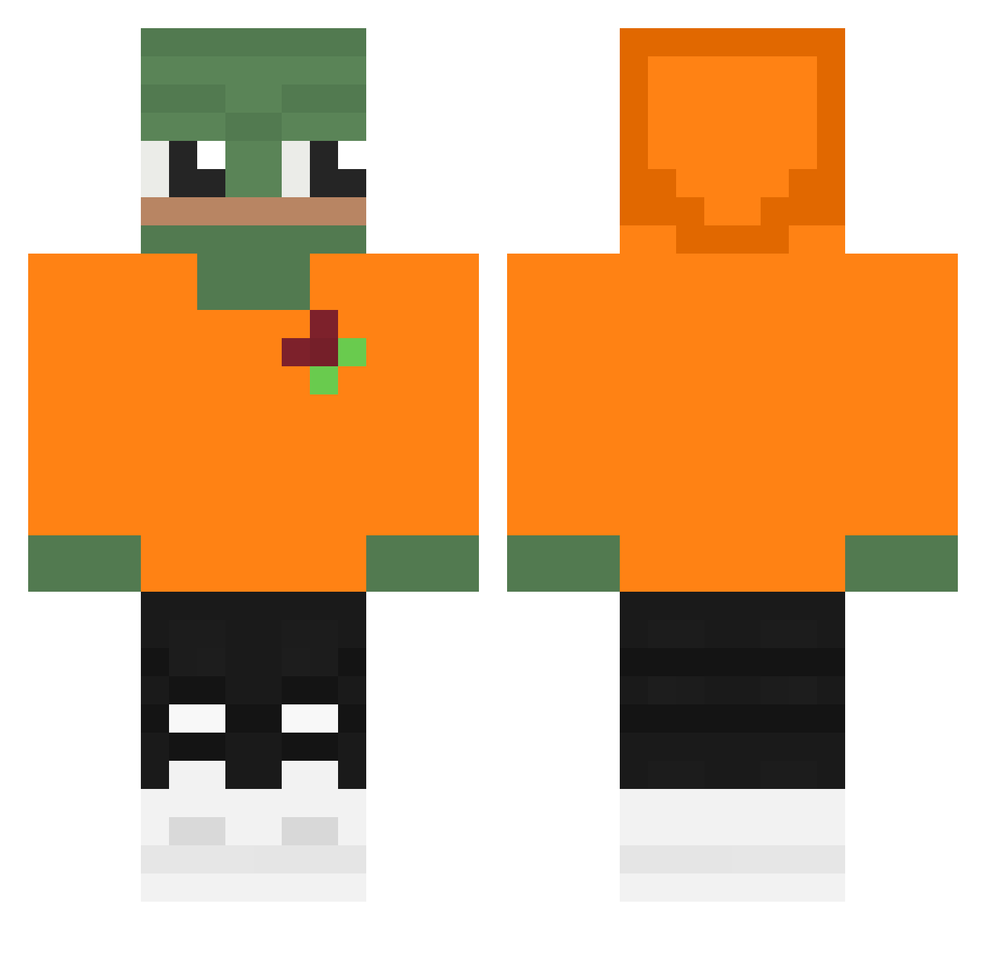 zxc234 Minecraft skin, front and back view