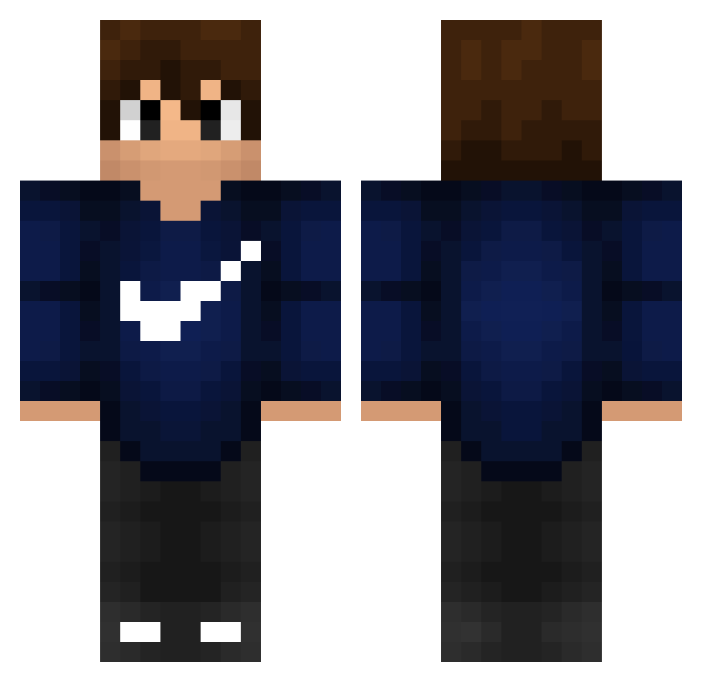 THEFUCKINGDEMON Minecraft skin, front and back view
