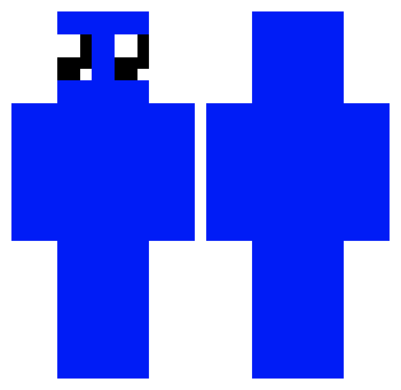 bottledbirb Minecraft skin, front and back view