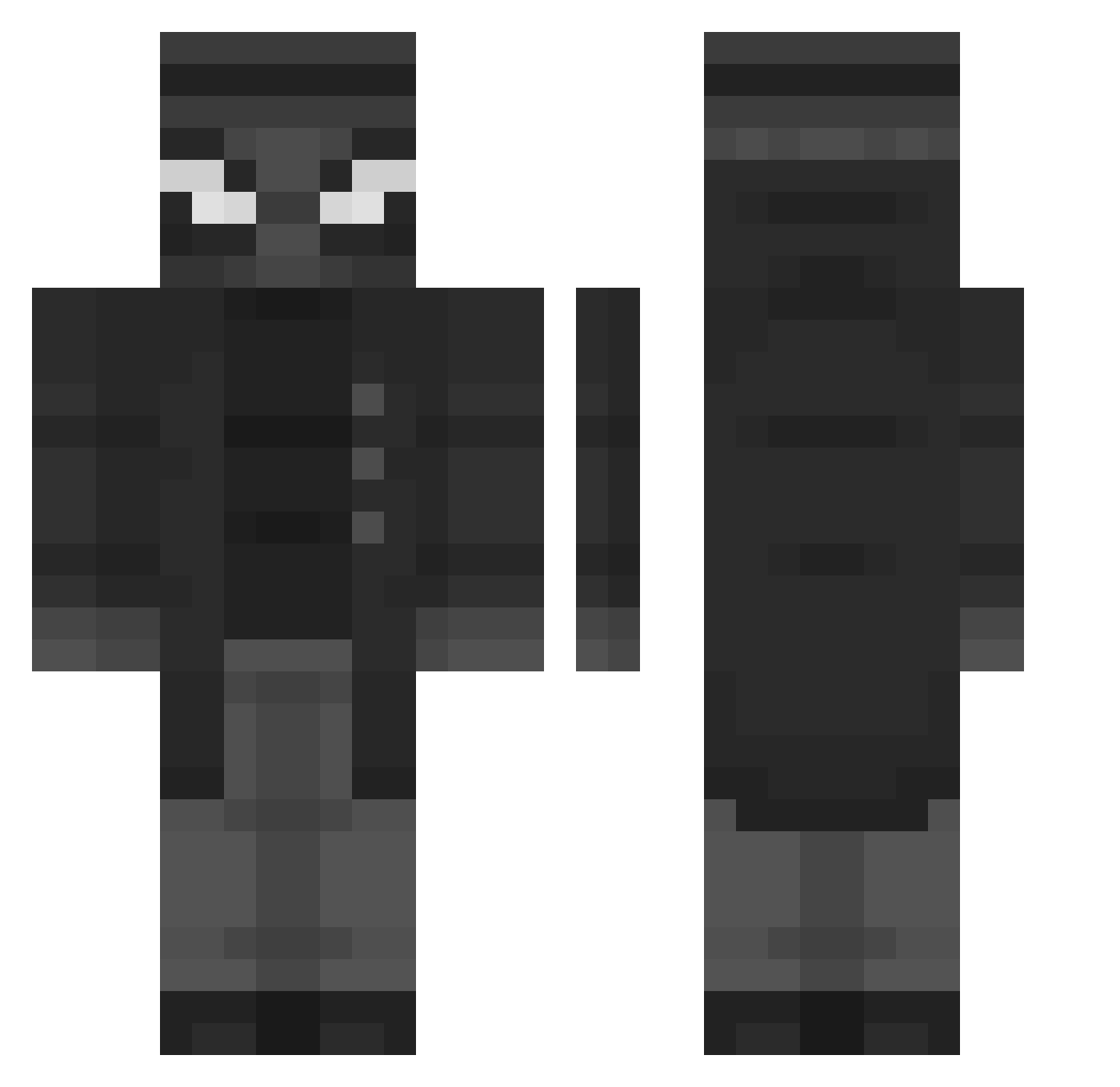 Fat_Bao Minecraft skin, front and back view