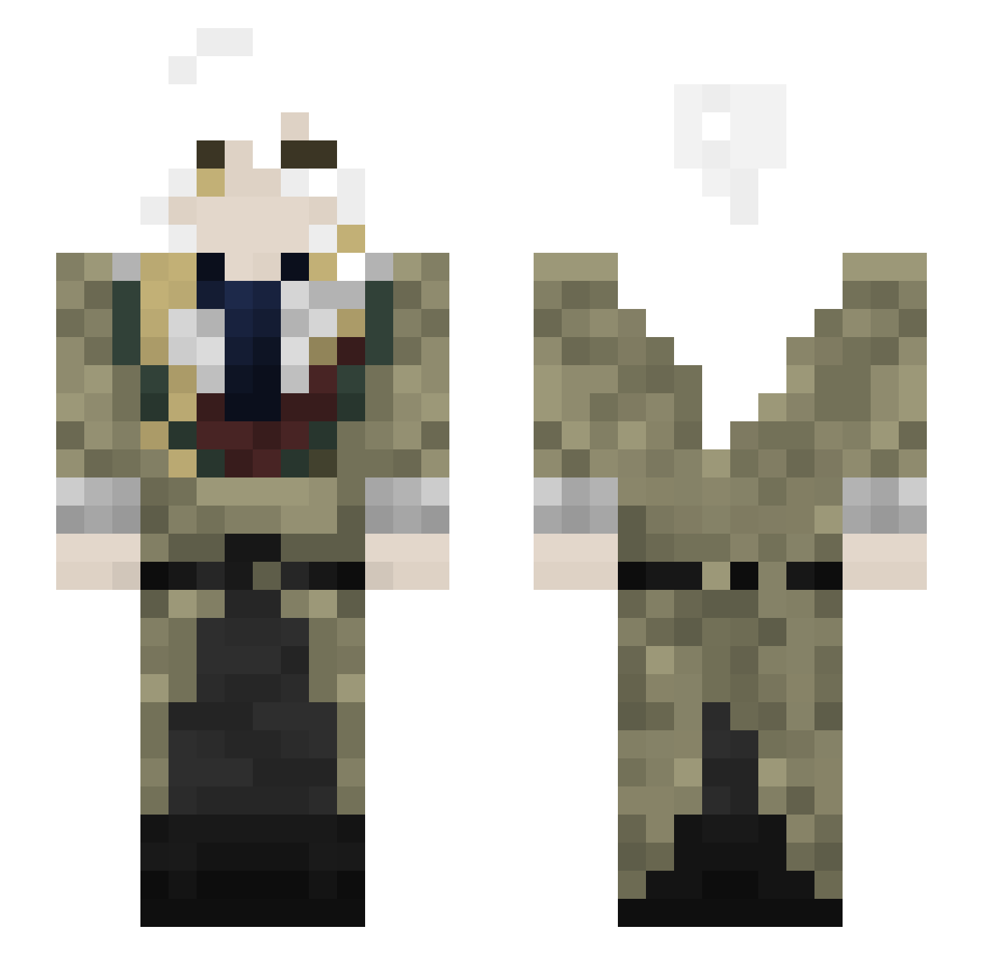 _NotKuro Minecraft skin, front and back view