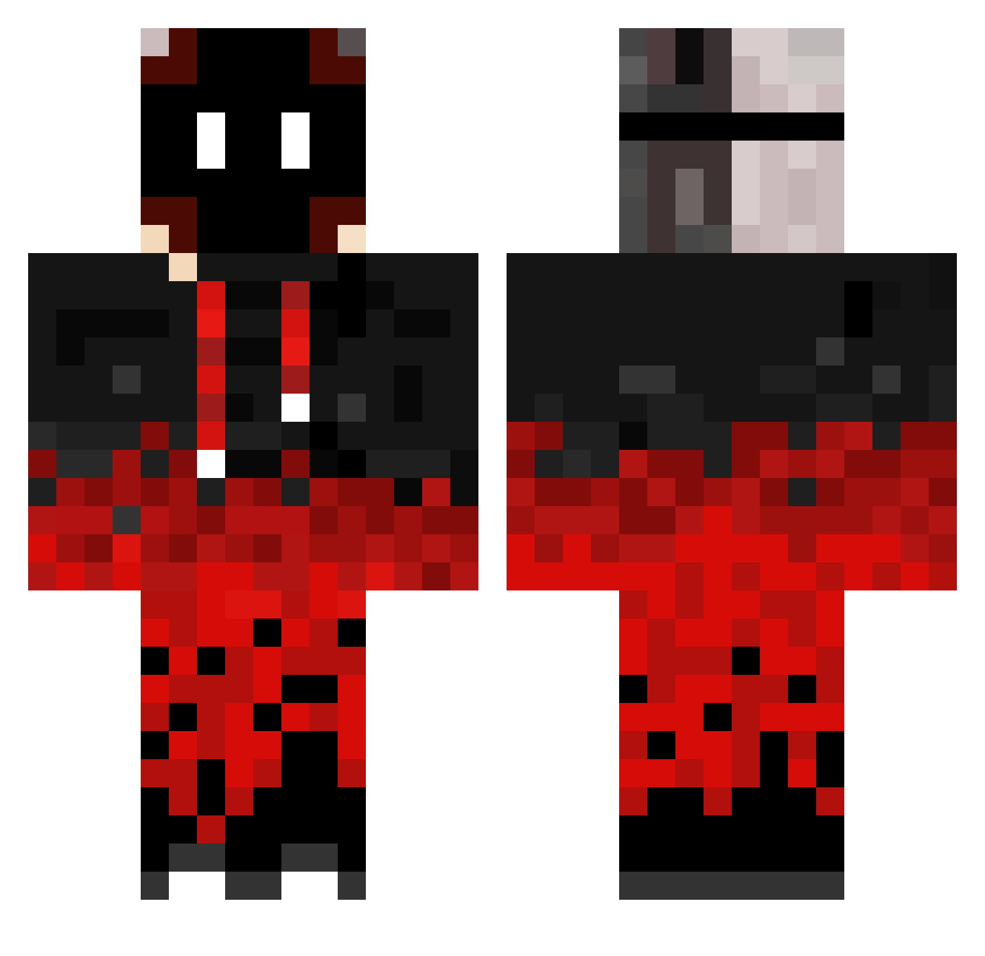 Arodamro Minecraft skin, front and back view